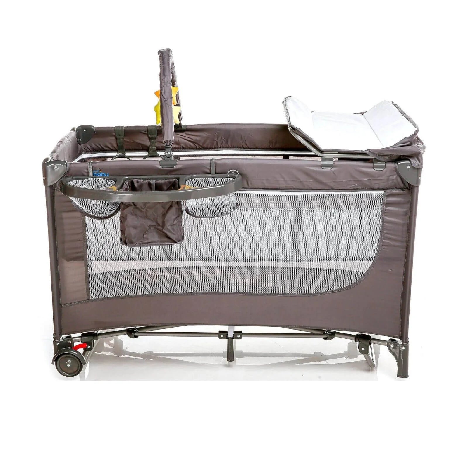 baby plus Play-Sleep Travel Cot - Grey - Image 11