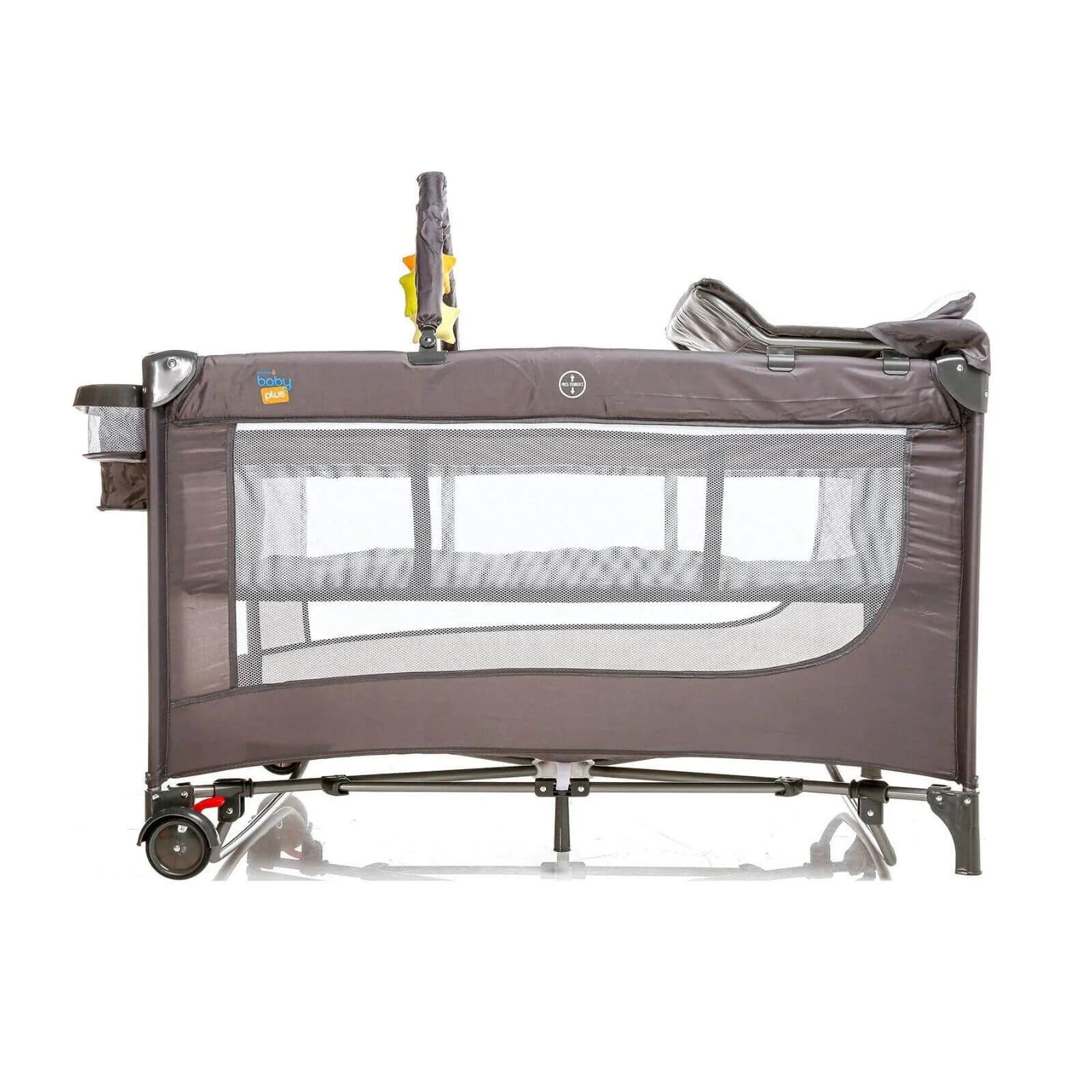 baby plus Play-Sleep Travel Cot - Grey - Image 12
