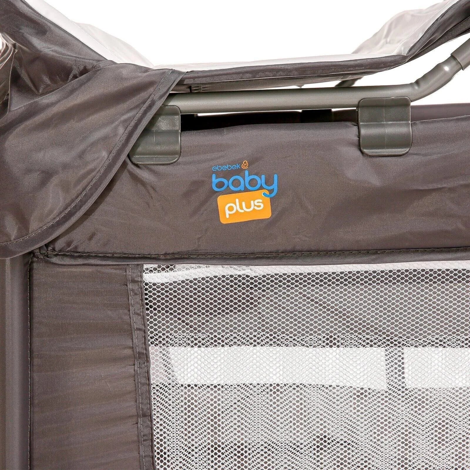baby plus Play-Sleep Travel Cot - Grey - Image 4