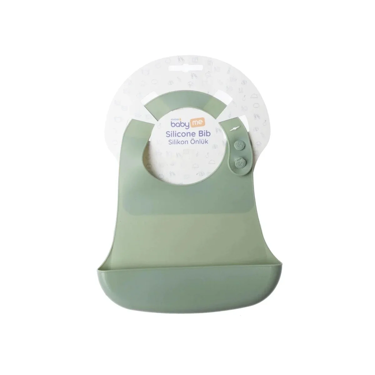 baby plus Silicone Bib - Green - Image 7