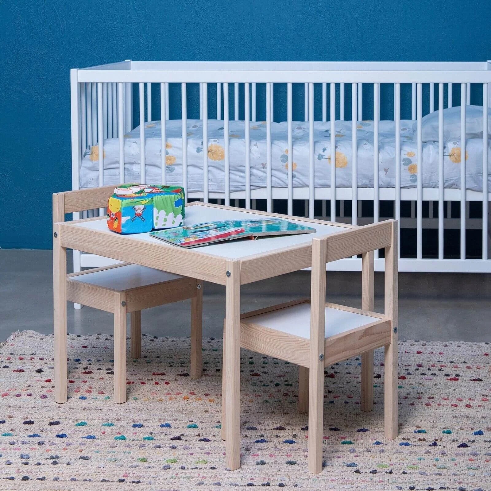 baby toys Montessori Wooden Table & Chair Set - Image 12