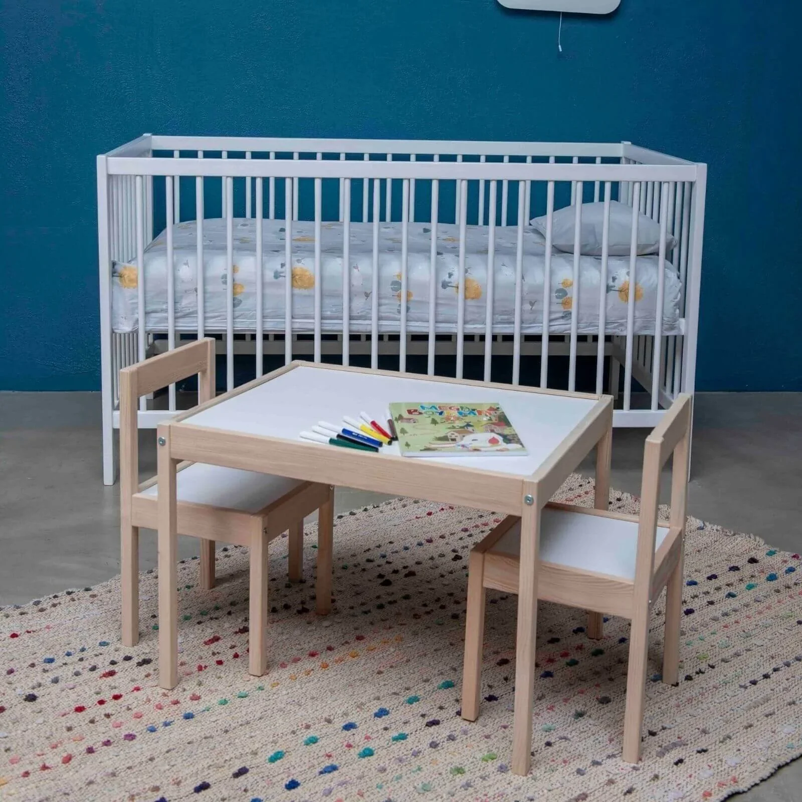 baby toys Montessori Wooden Table & Chair Set - Image 9
