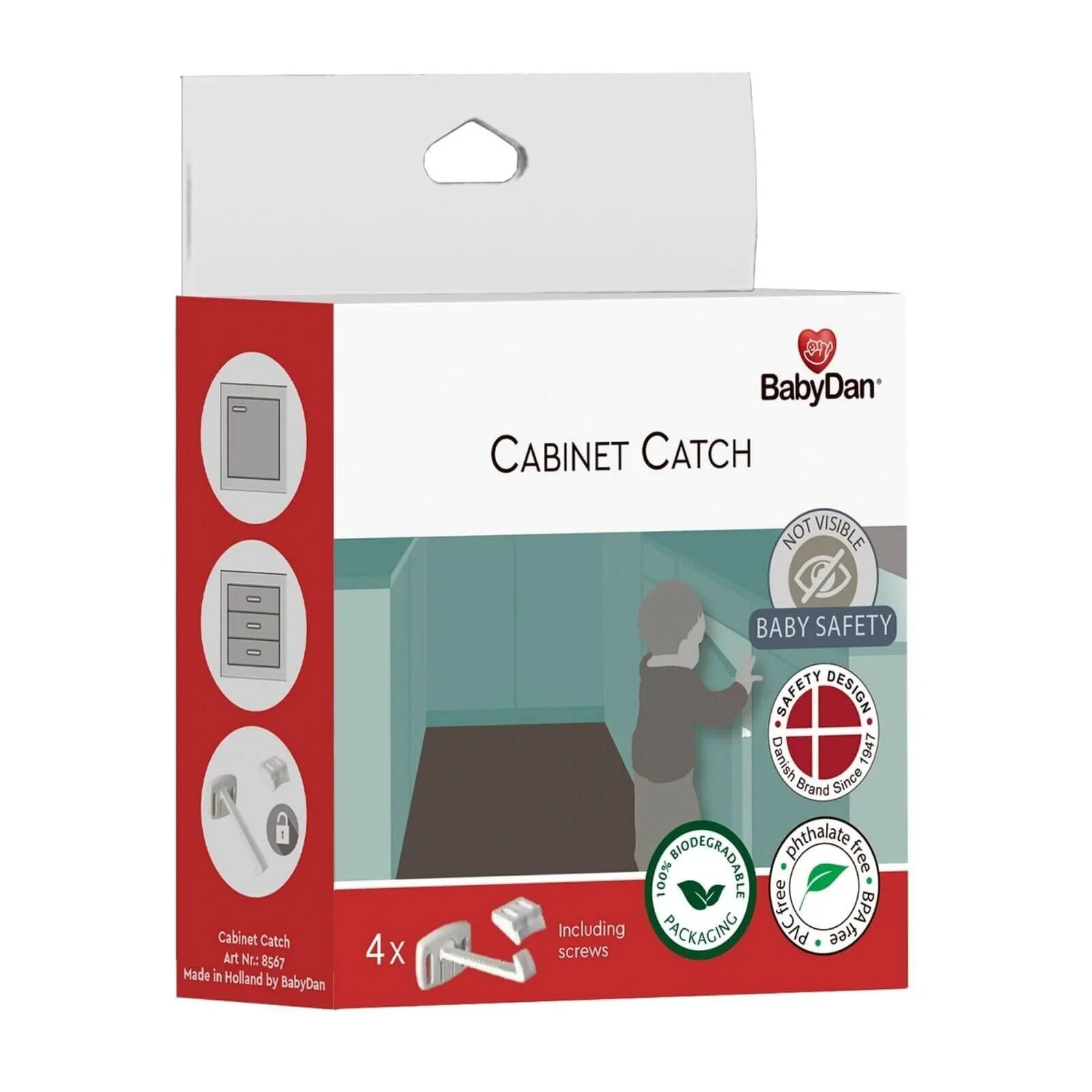 BabyDan Cupboard & Drawer Locks, Pack of 4 - Image 3