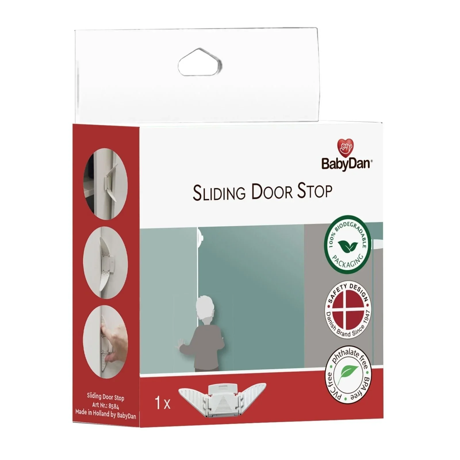 BabyDan Sliding Door Lock White - Image 5