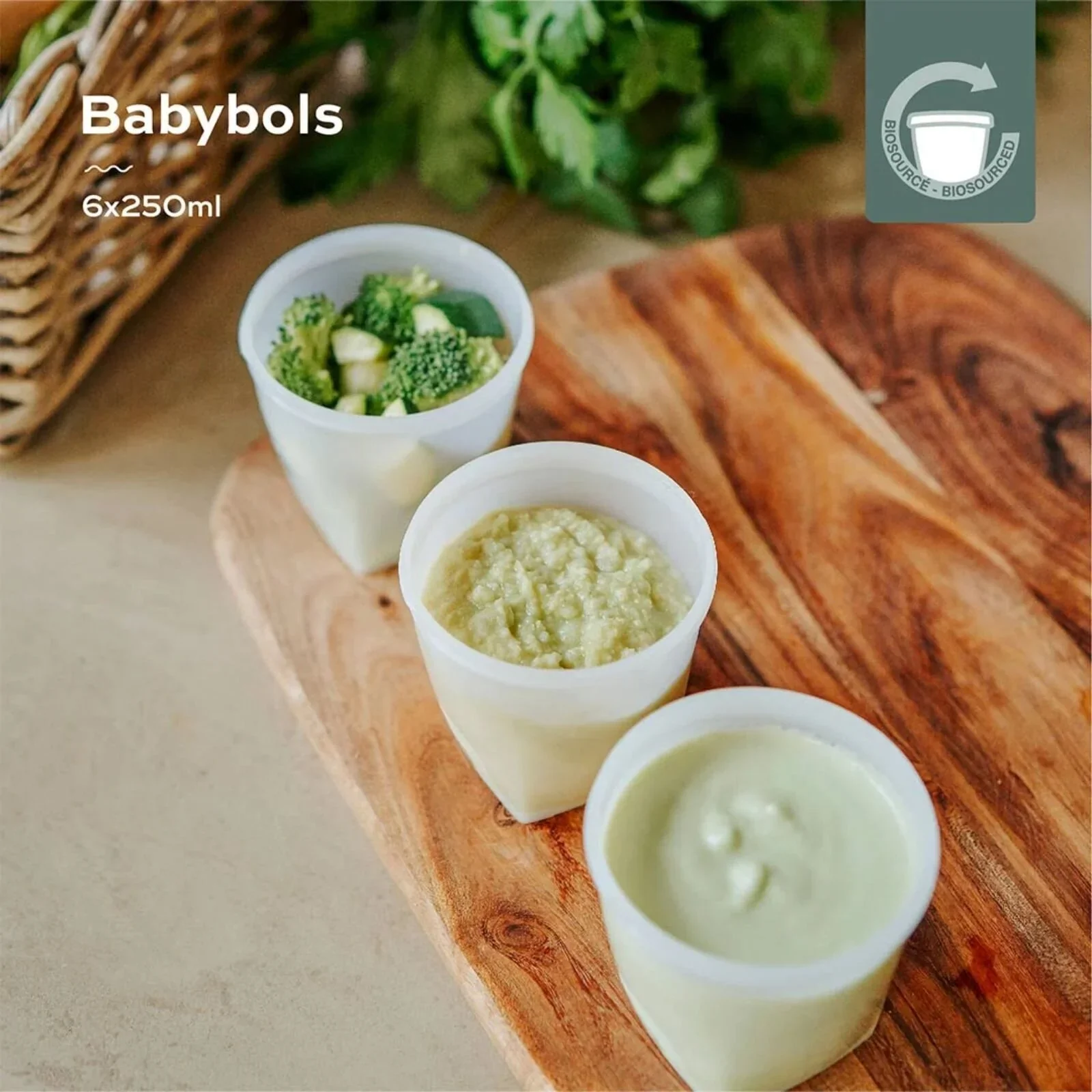 Babymoov Bio-Sourced Babybols Food Containers 250ml Pack of 6 - Image 3