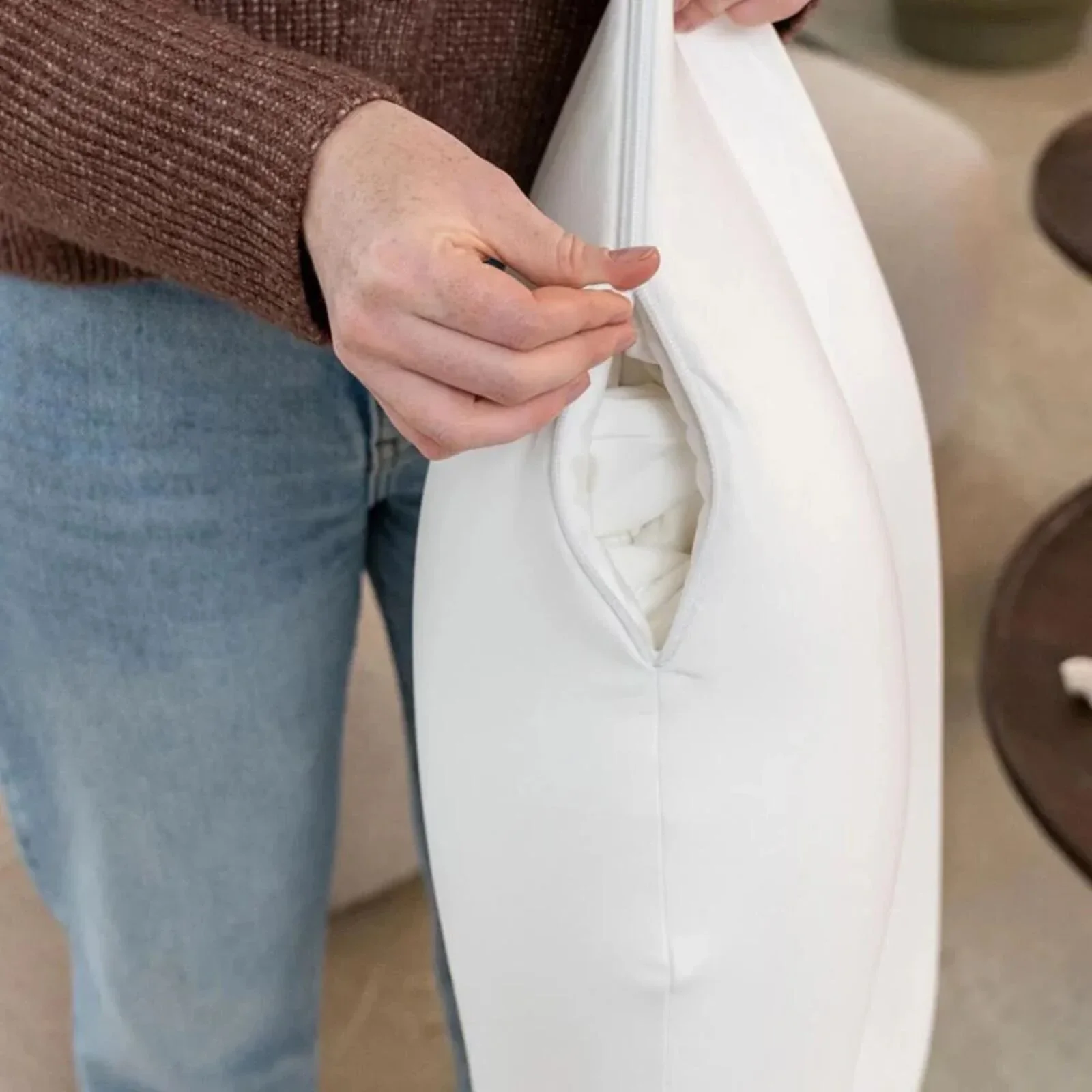 Doomoo Twisty 2-in-1 Petals Pregnancy Pillow - Latte - Image 10