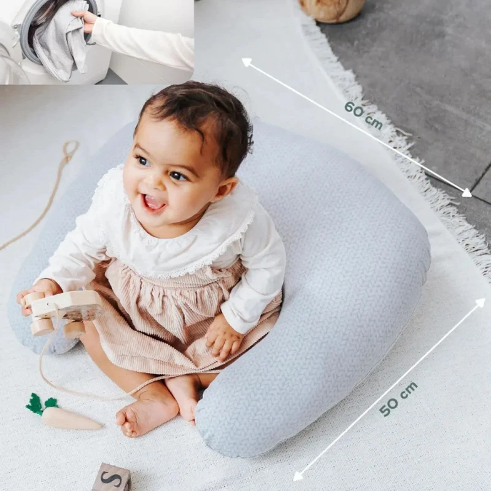 Babymoov Feeding Pillow - Mineral Grey - Image 7