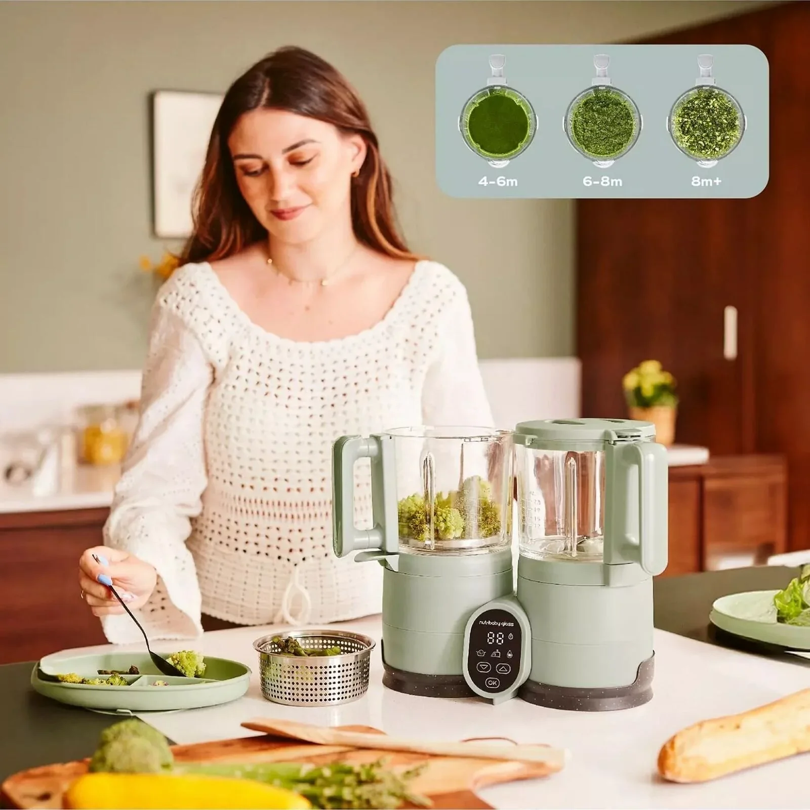 Babymoov Nutribaby Glass 4-in-1 Baby Food Maker - Image 3