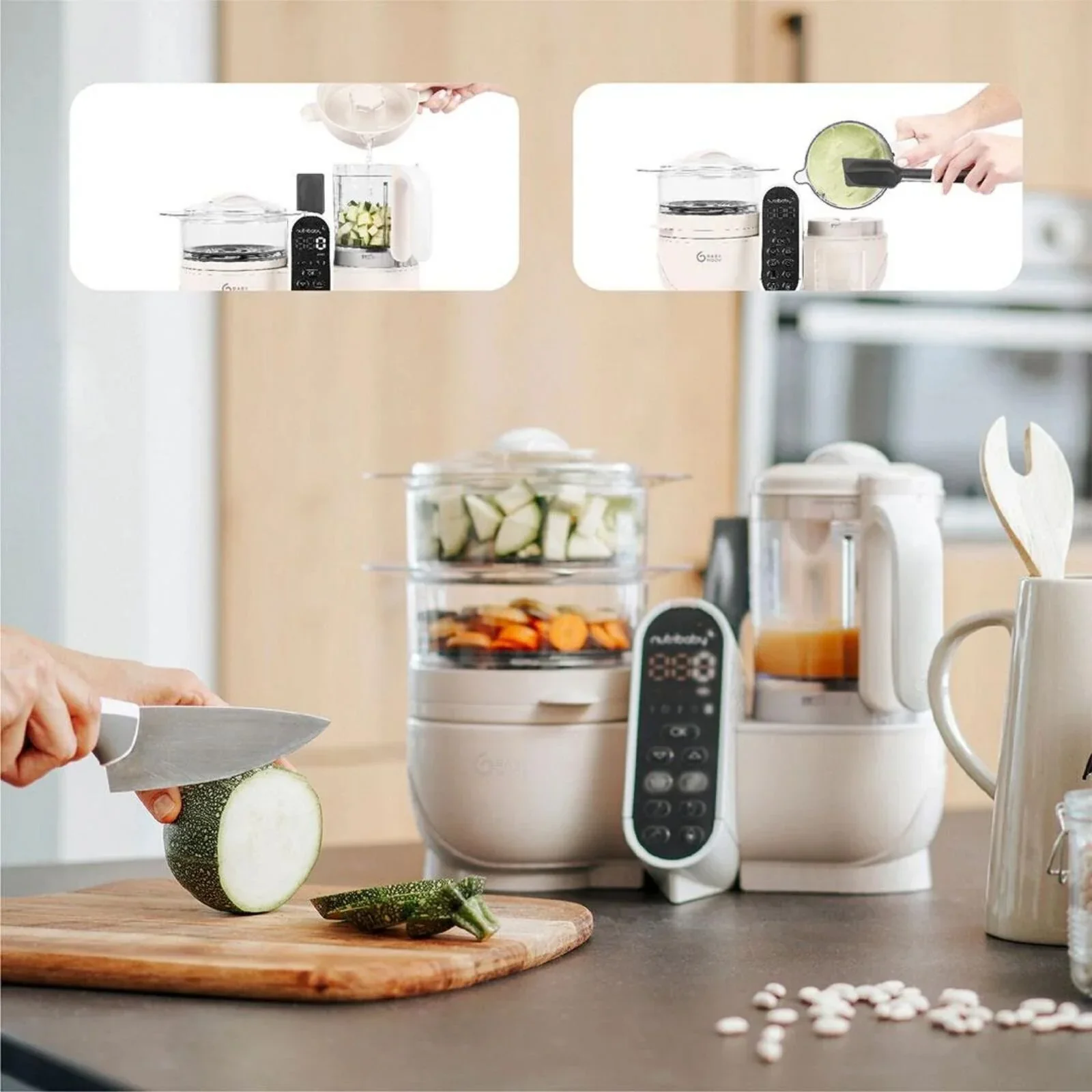 Babymoov Nutribaby (+) 6-in-1 Baby Food Maker - Mineral - Image 11