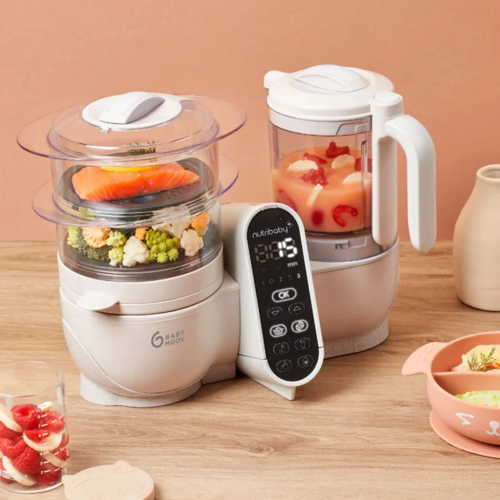 Babymoov Nutribaby (+) 6-in-1 Baby Food Maker - Mineral - Image 15