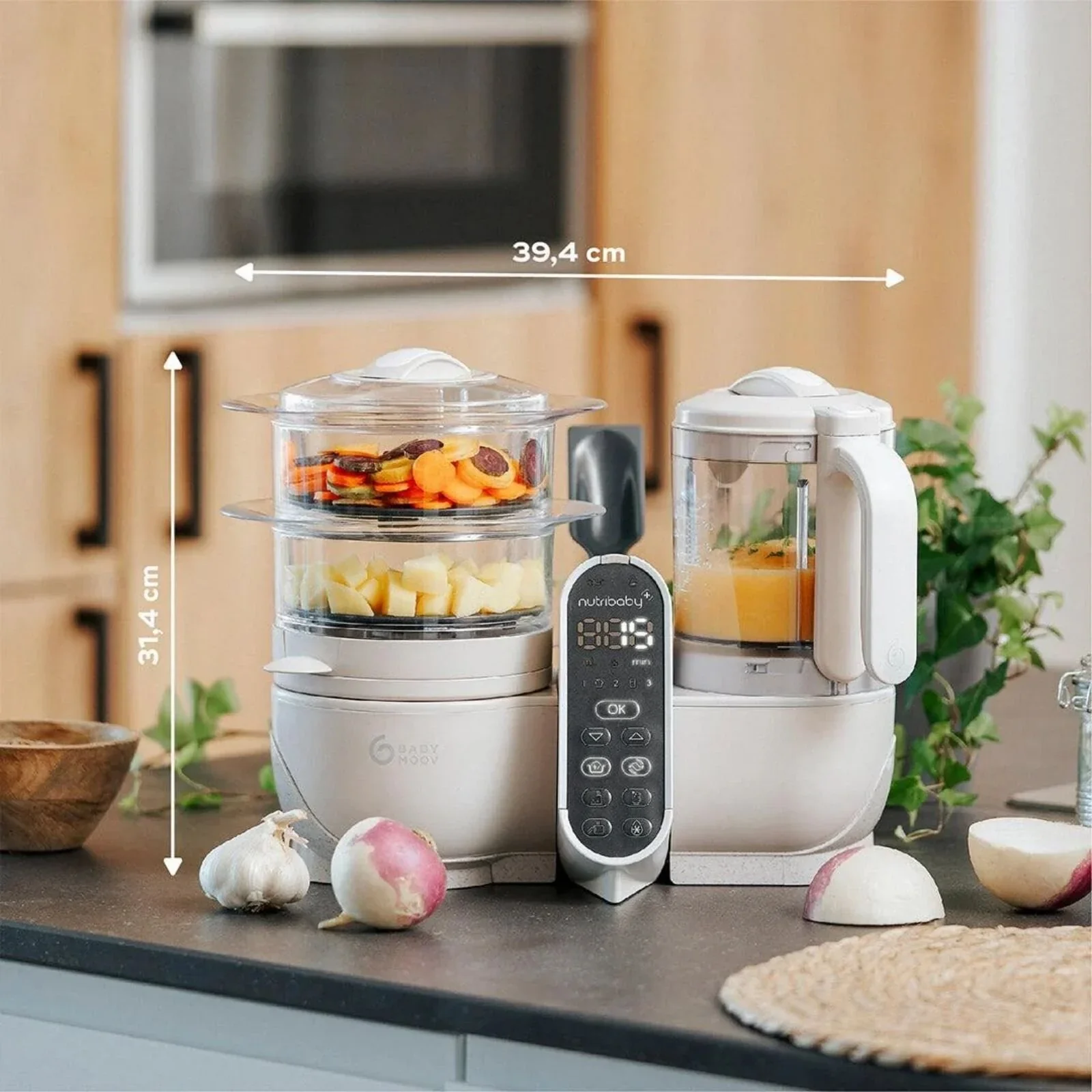 Babymoov Nutribaby (+) 6-in-1 Baby Food Maker - Mineral - Image 17