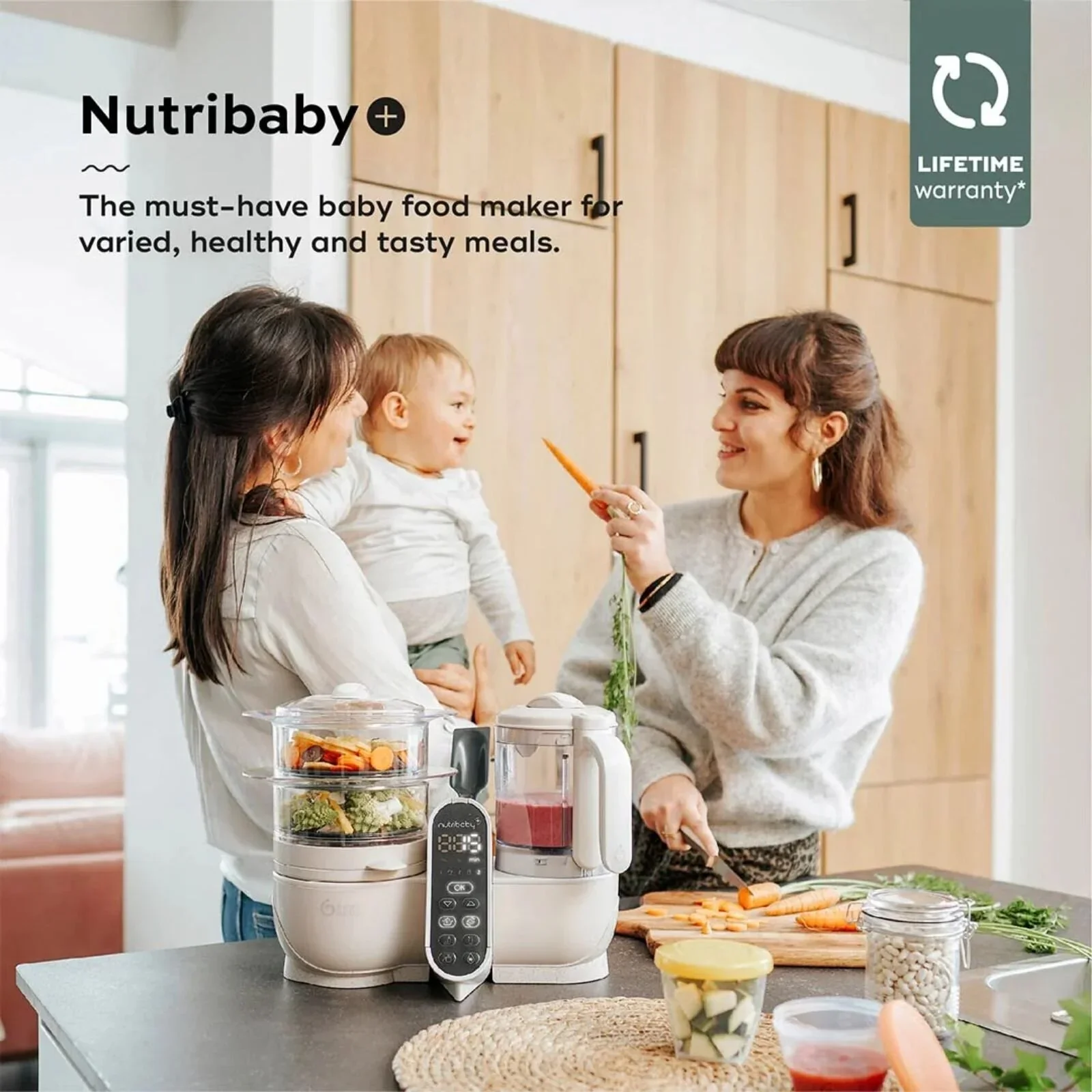 Babymoov Nutribaby (+) 6-in-1 Baby Food Maker - Mineral - Image 6