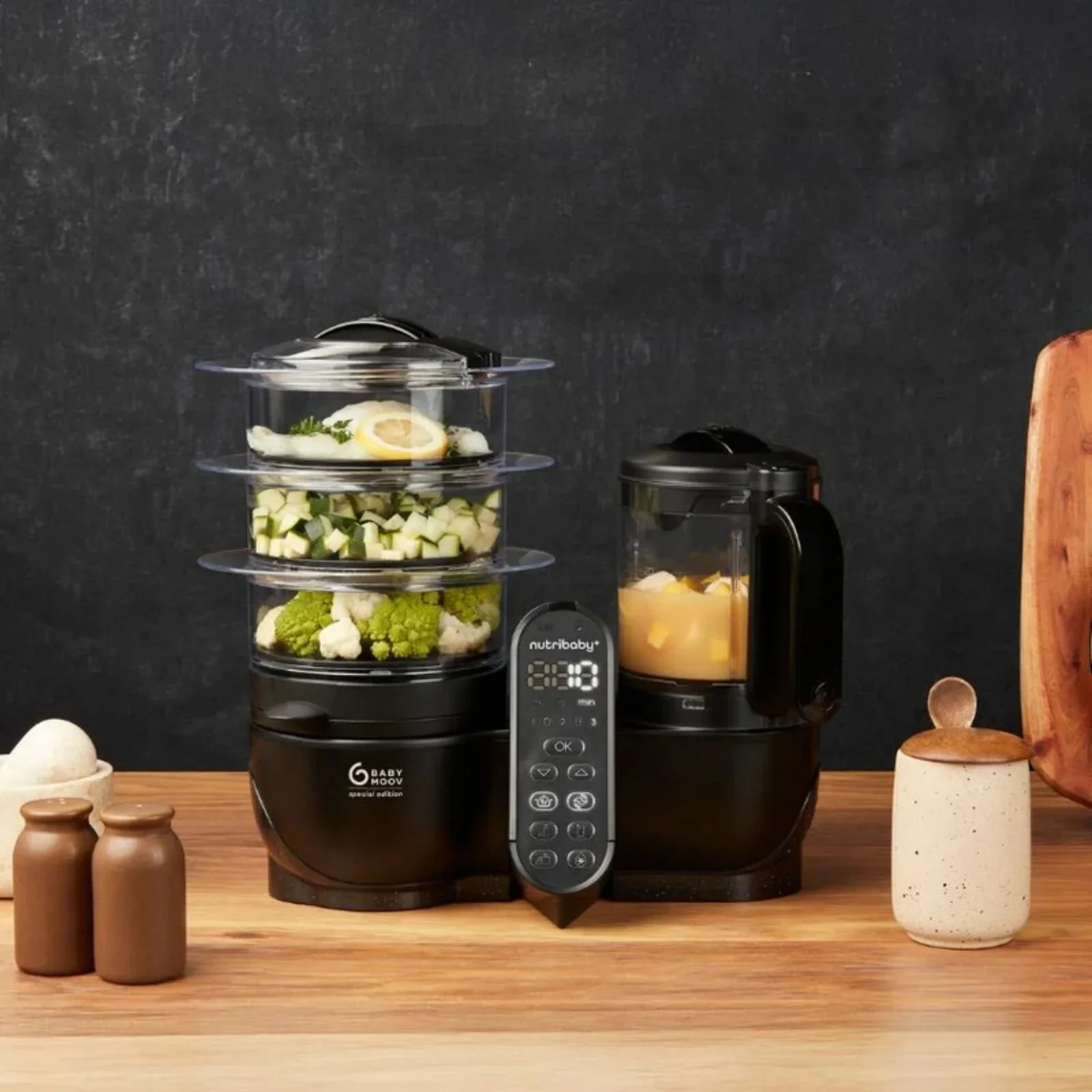 Babymoov Nutribaby (+) XL 6-in-1 Baby Food Maker - Black Edition - Image 10