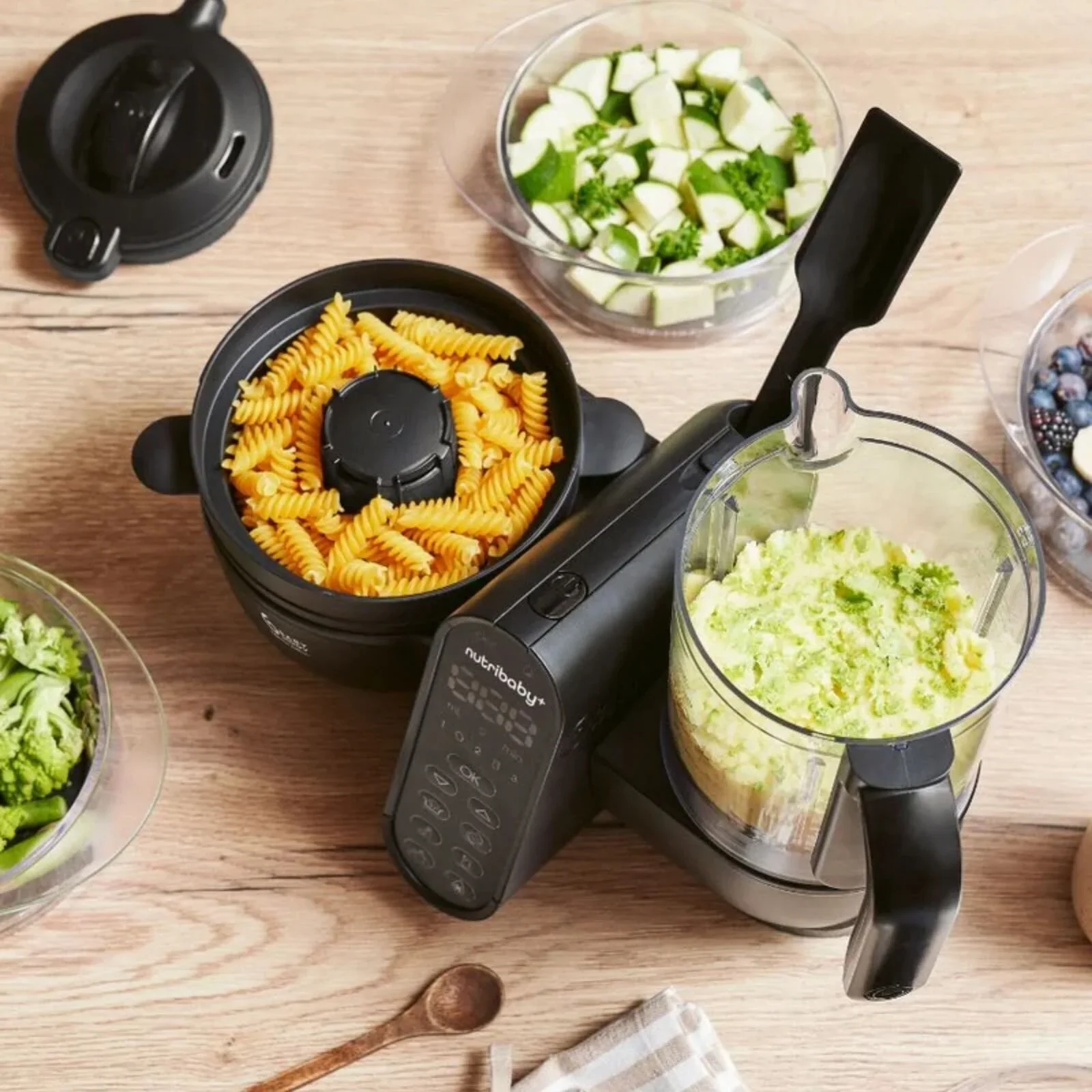 Babymoov Nutribaby (+) XL 6-in-1 Baby Food Maker - Black Edition - Image 12