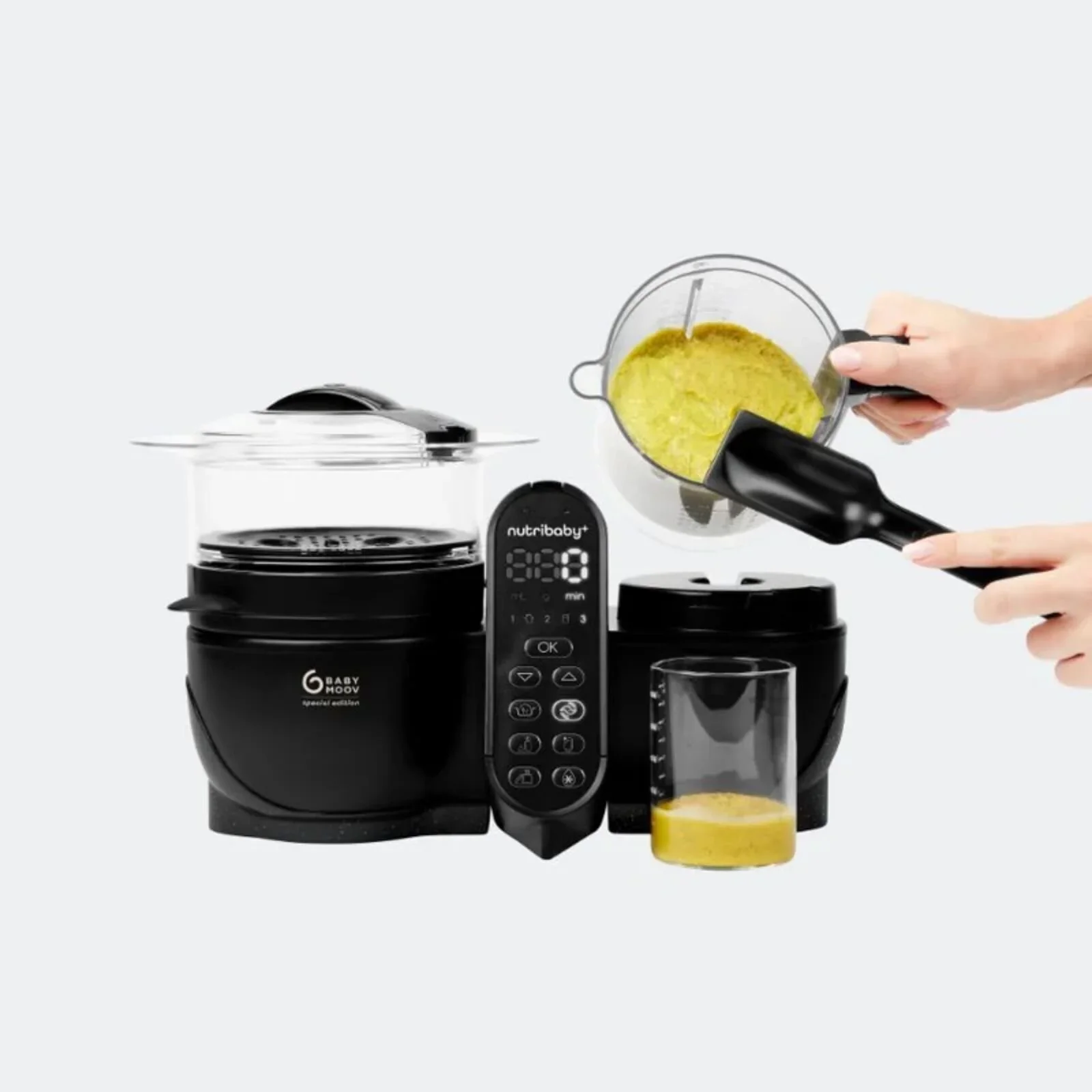 Babymoov Nutribaby (+) XL 6-in-1 Baby Food Maker - Black Edition - Image 2