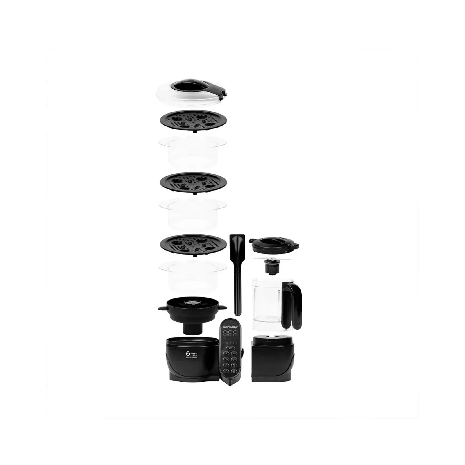 Babymoov Nutribaby (+) XL 6-in-1 Baby Food Maker - Black Edition - Image 4
