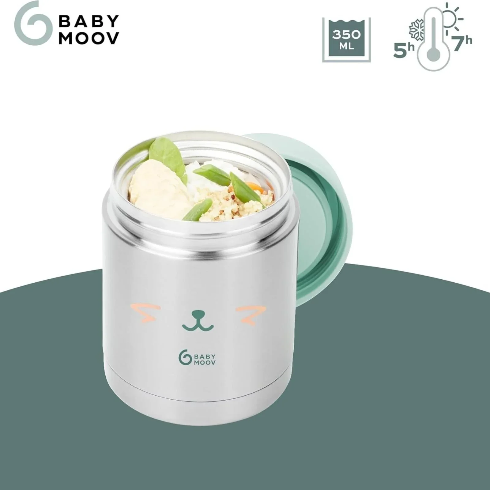 Babymoov Stainless Steel Insulated Food Flask - Fox - Image 3