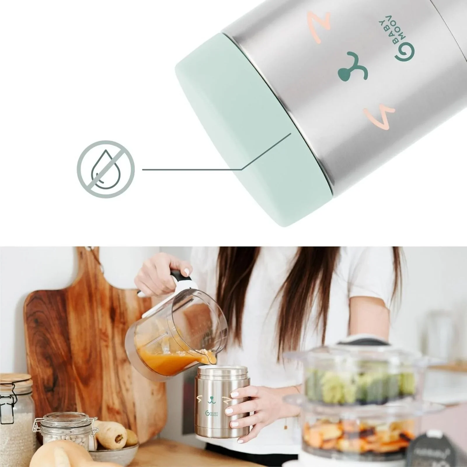 Babymoov Stainless Steel Insulated Food Flask - Fox - Image 4