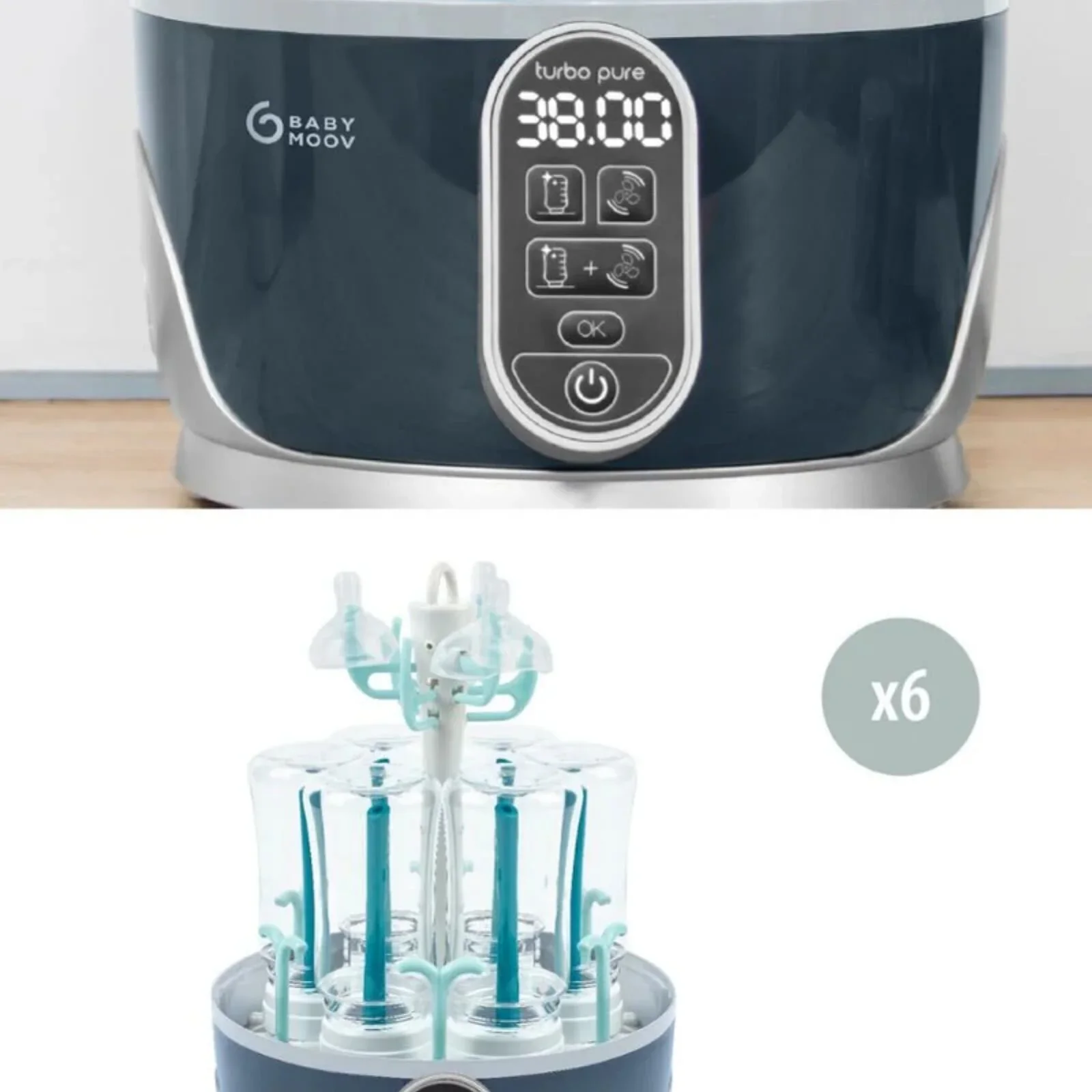 Babymoov Turbo Pure 3-in-1 Steriliser & Dryer & Purified Bottle Storage - Image 7