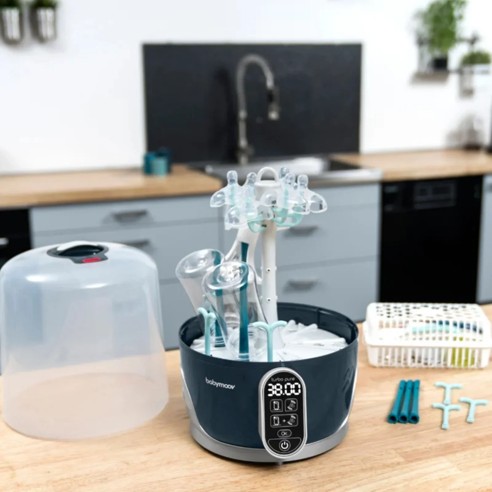 Babymoov Turbo Pure 3-in-1 Steriliser & Dryer & Purified Bottle Storage - Image 9