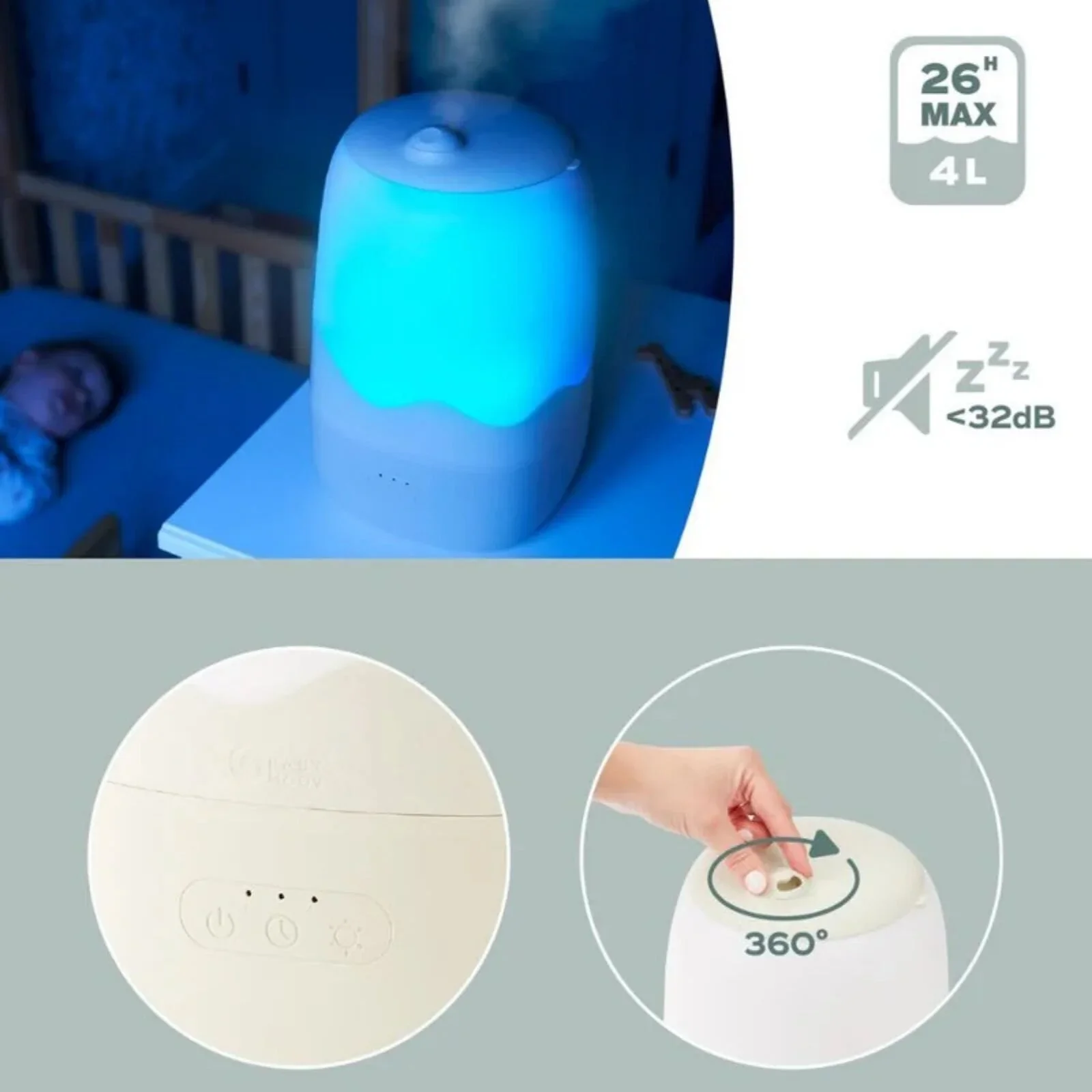 Babymoov Wave Humidifier with Cleaning Brush - Image 2