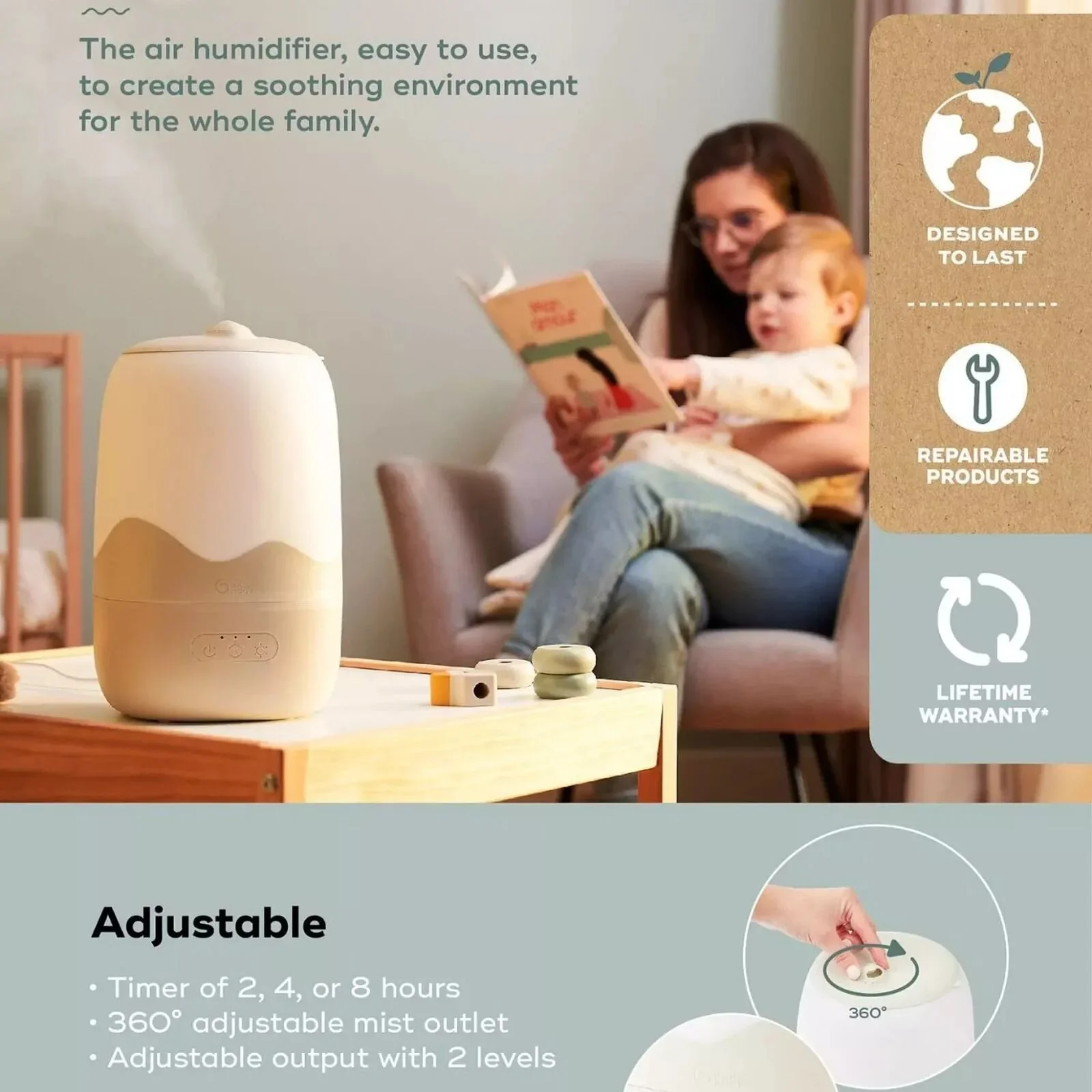Babymoov Wave Humidifier with Cleaning Brush - Image 3