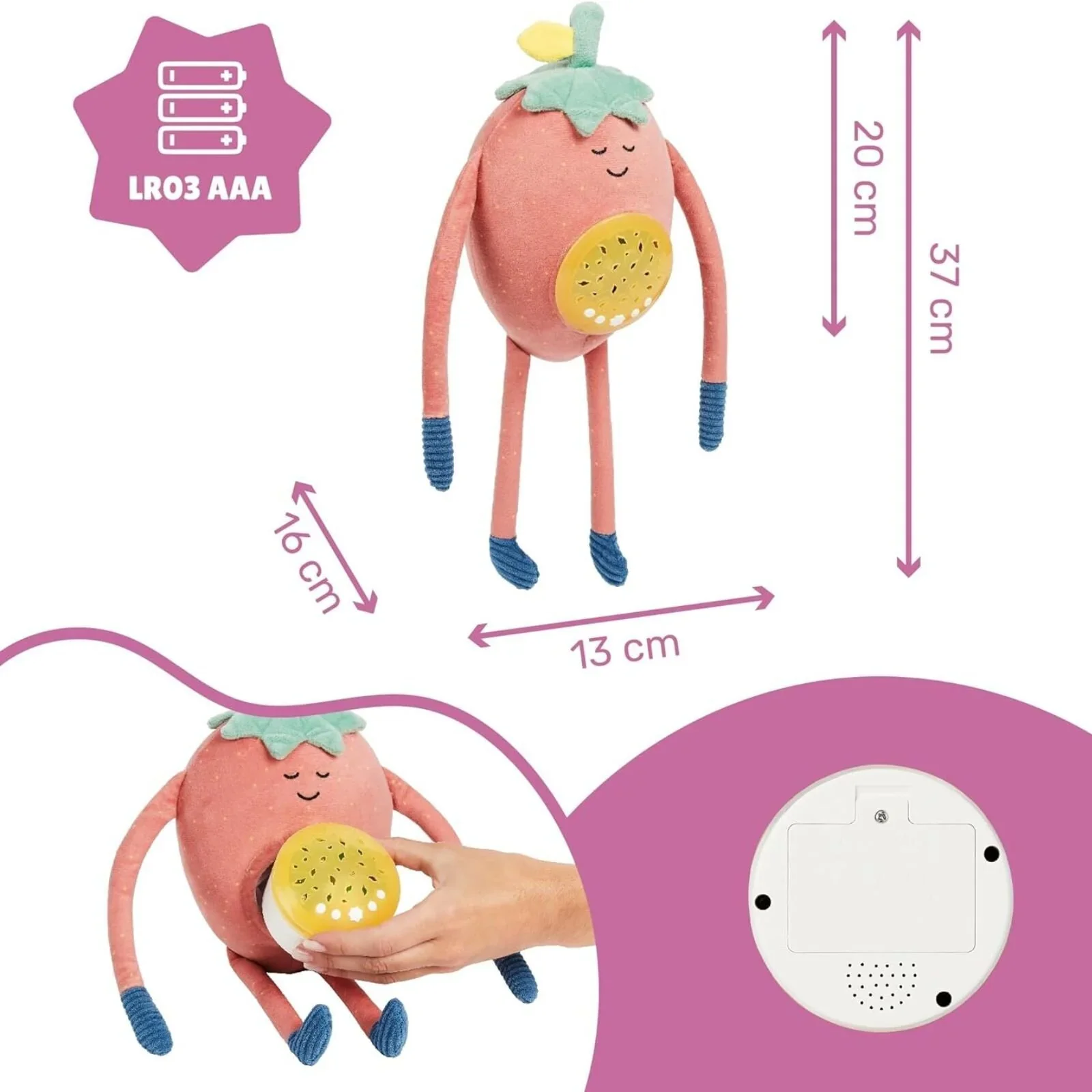Badabulle Barnaby Plush Projection Night Light - Image 6