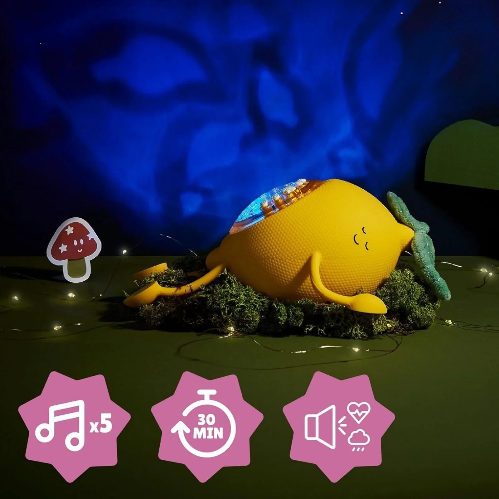 Badabulle Basil Silicone Projection Night Light - Image 3