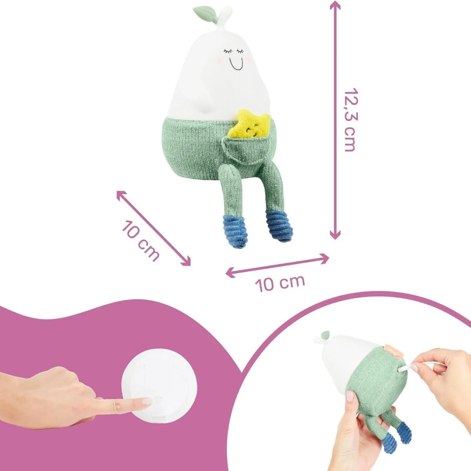 Badabulle Bertille Silicon Glow Rechargable Night Light - Image 5