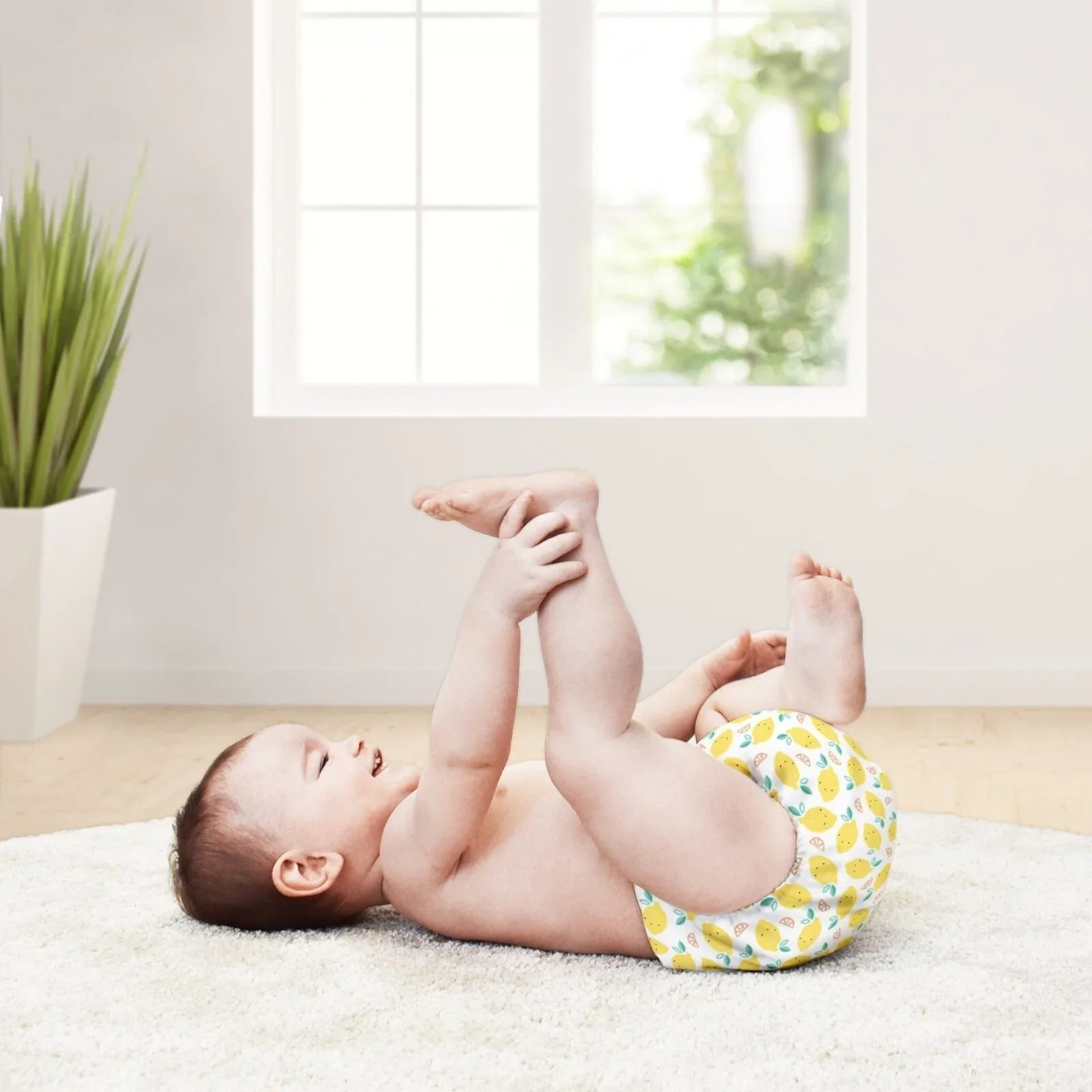 Bambino Mio-Miosolo All-in-One Reusable Nappy - Lemon Drop - Image 3