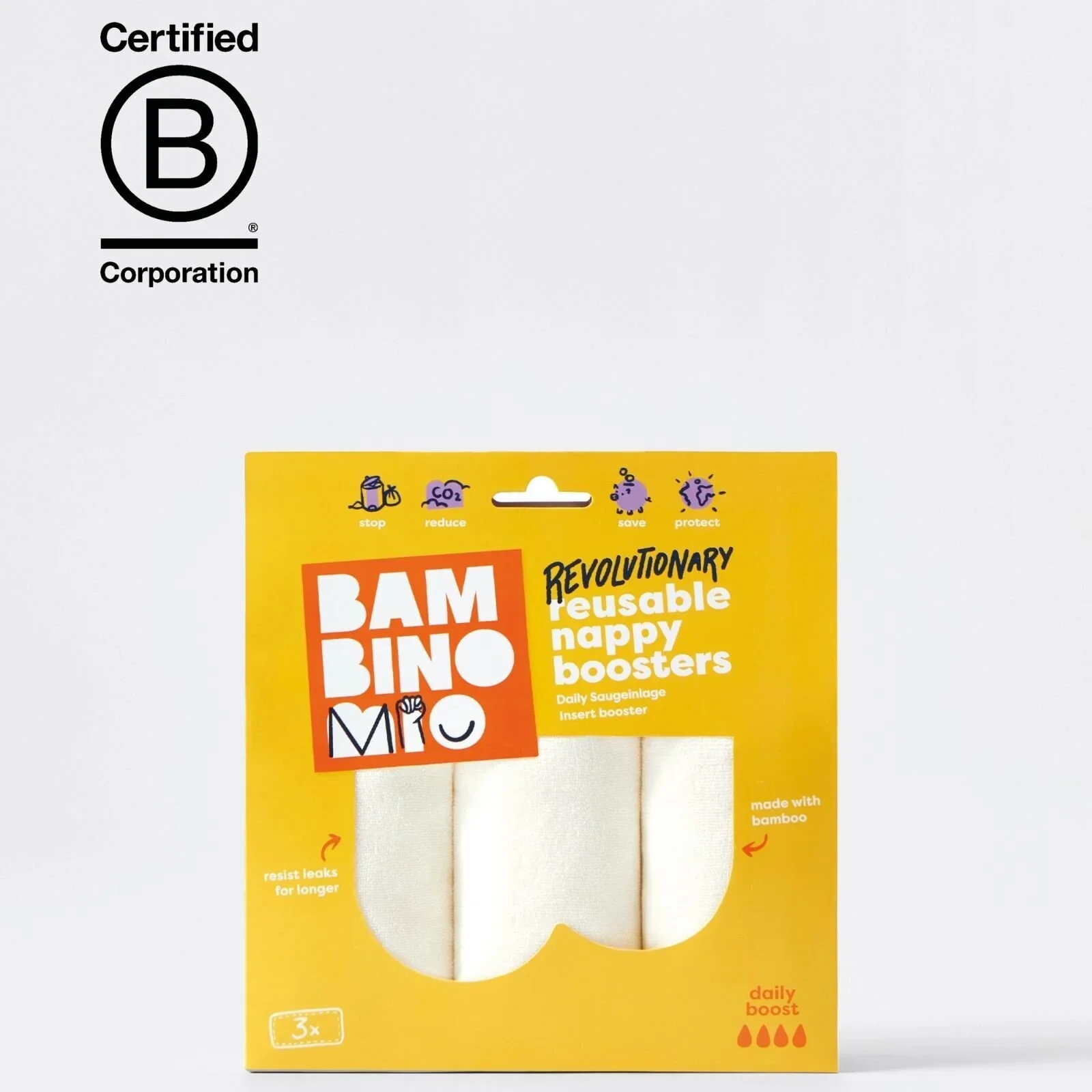 Bambino Mio Revolutionary Reusable Nappy Booster Daily Boost Pack of 3 - Image 5