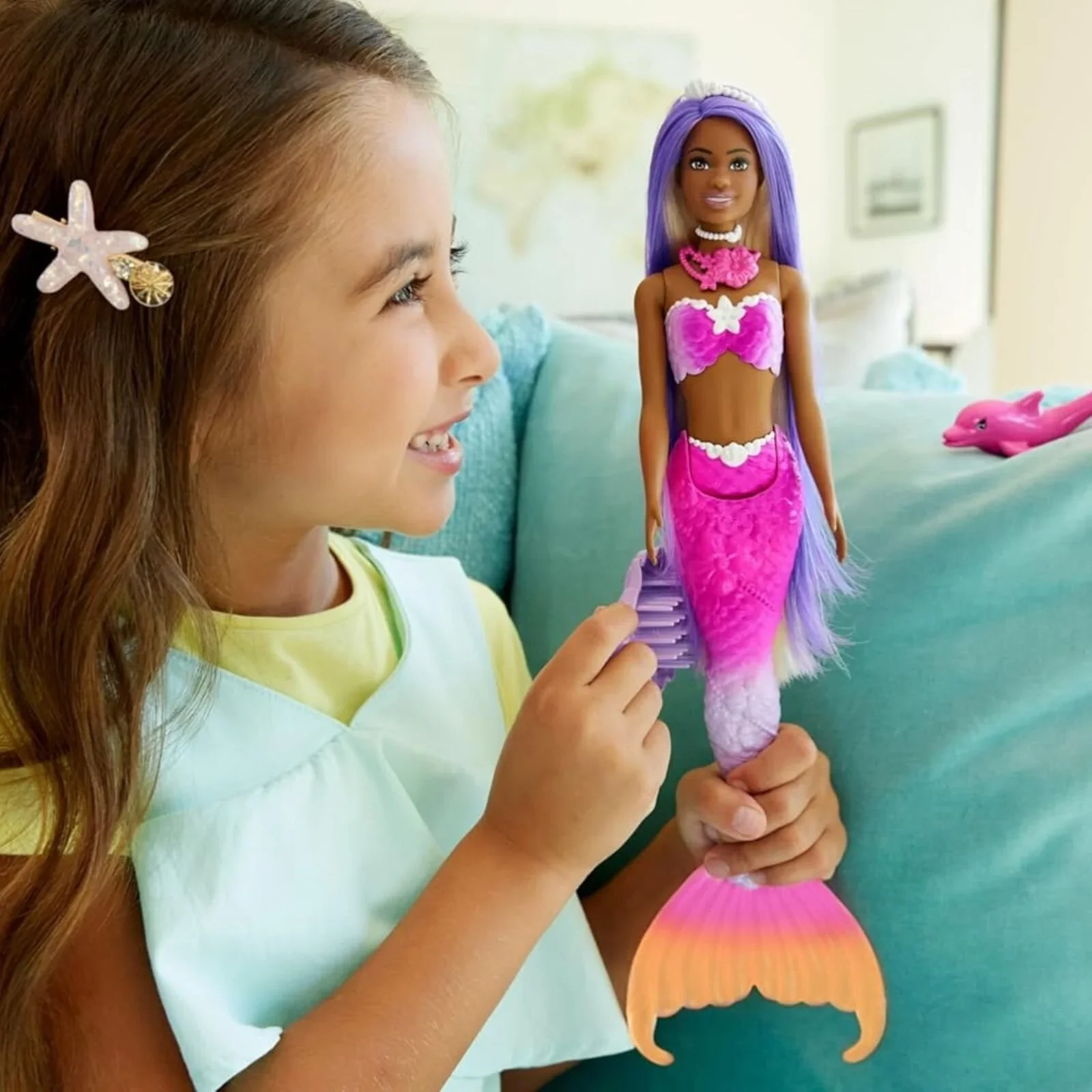 Barbie "Brooklyn" Colour Change Mermaid Doll - Image 7