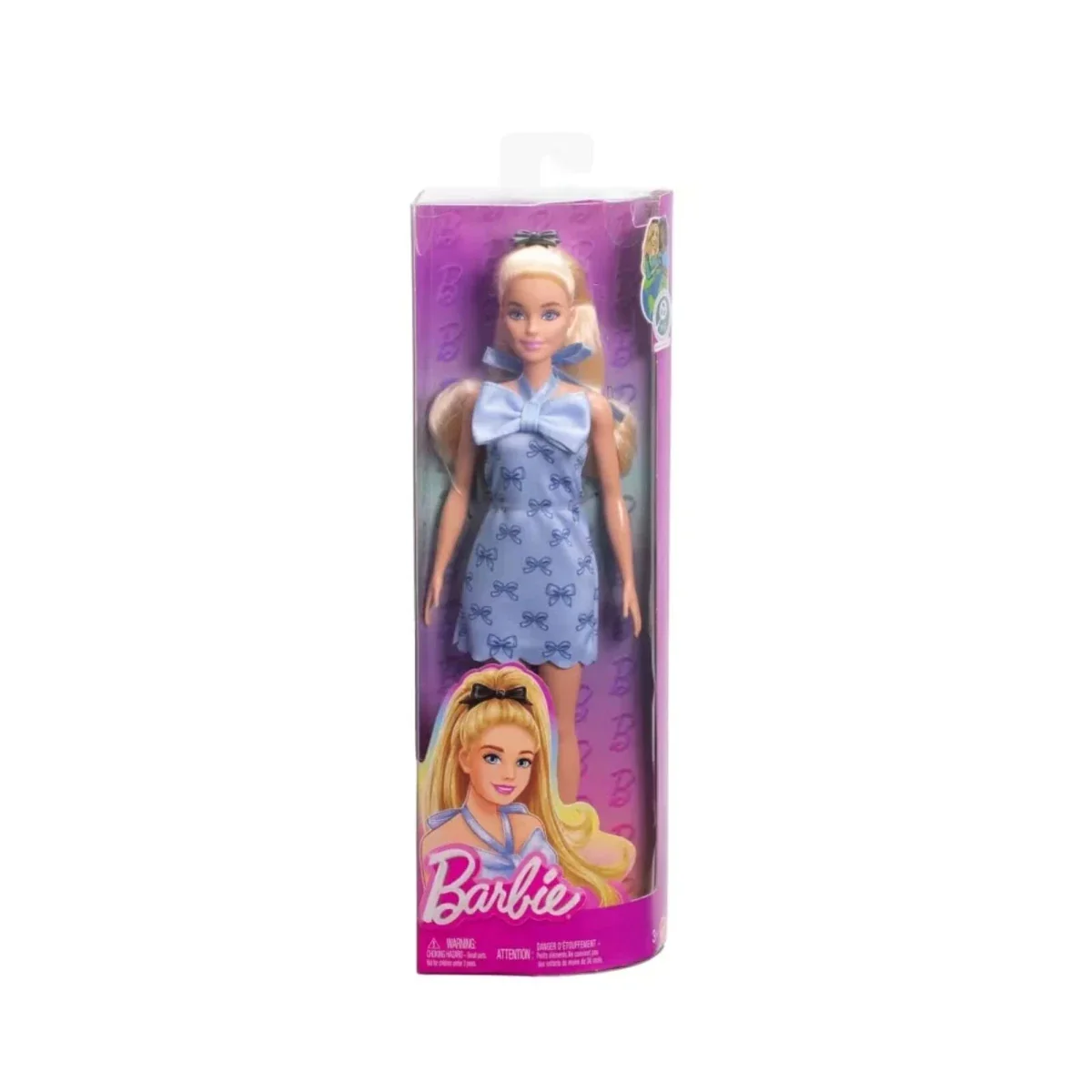 Barbie Fashionistas Doll 237 with Blue Bows Dress - Image 6