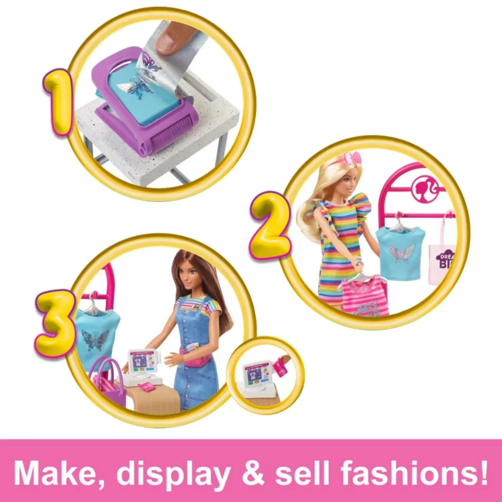 Barbie Make & Sell Boutique Playset - Image 4