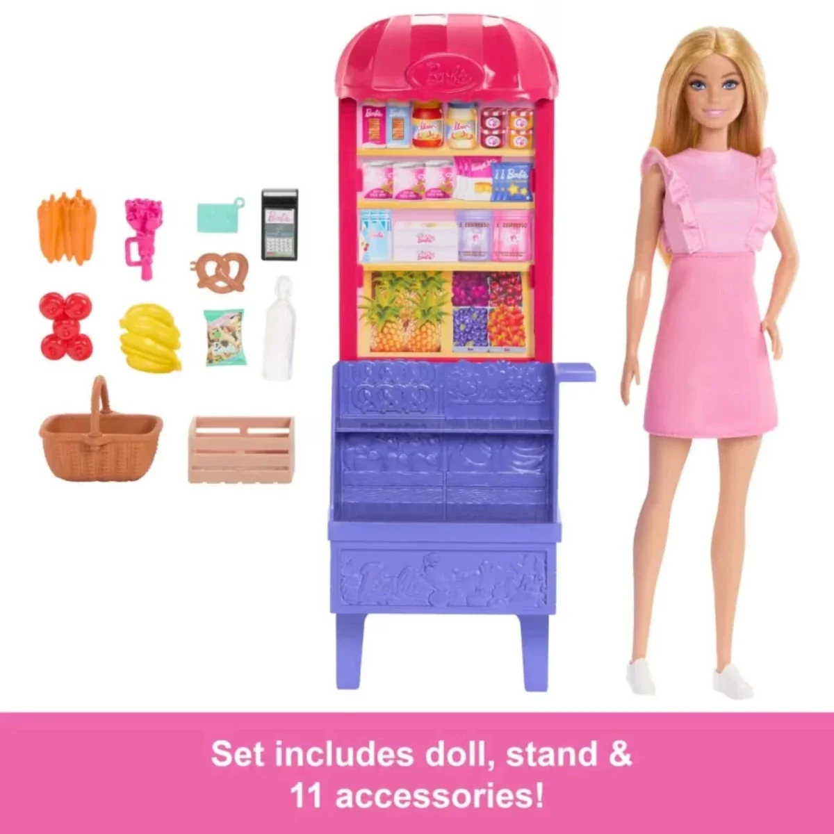Barbie Malibu Shopping at the Market Playset & Doll - Image 7