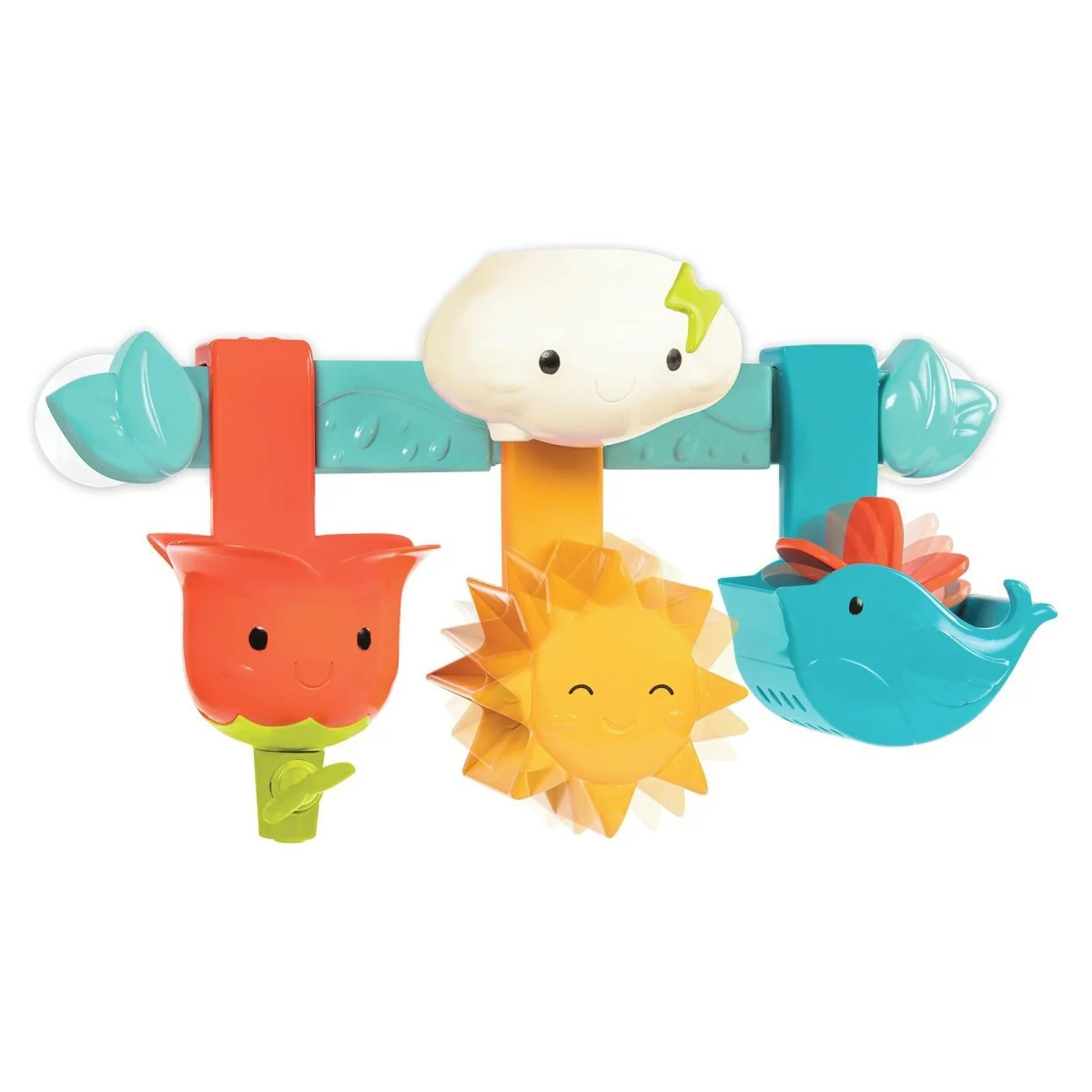 Battat Rain & Shine Bath Bar, 6 Removable Pieces & 2 Suction Cups - Image 2