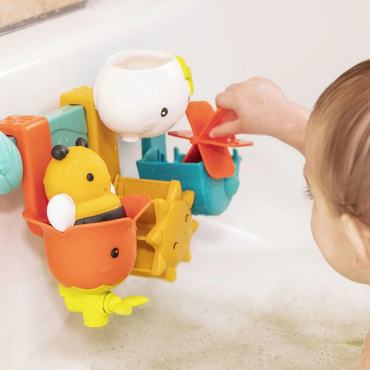 Battat Rain & Shine Bath Bar, 6 Removable Pieces & 2 Suction Cups - Image 8