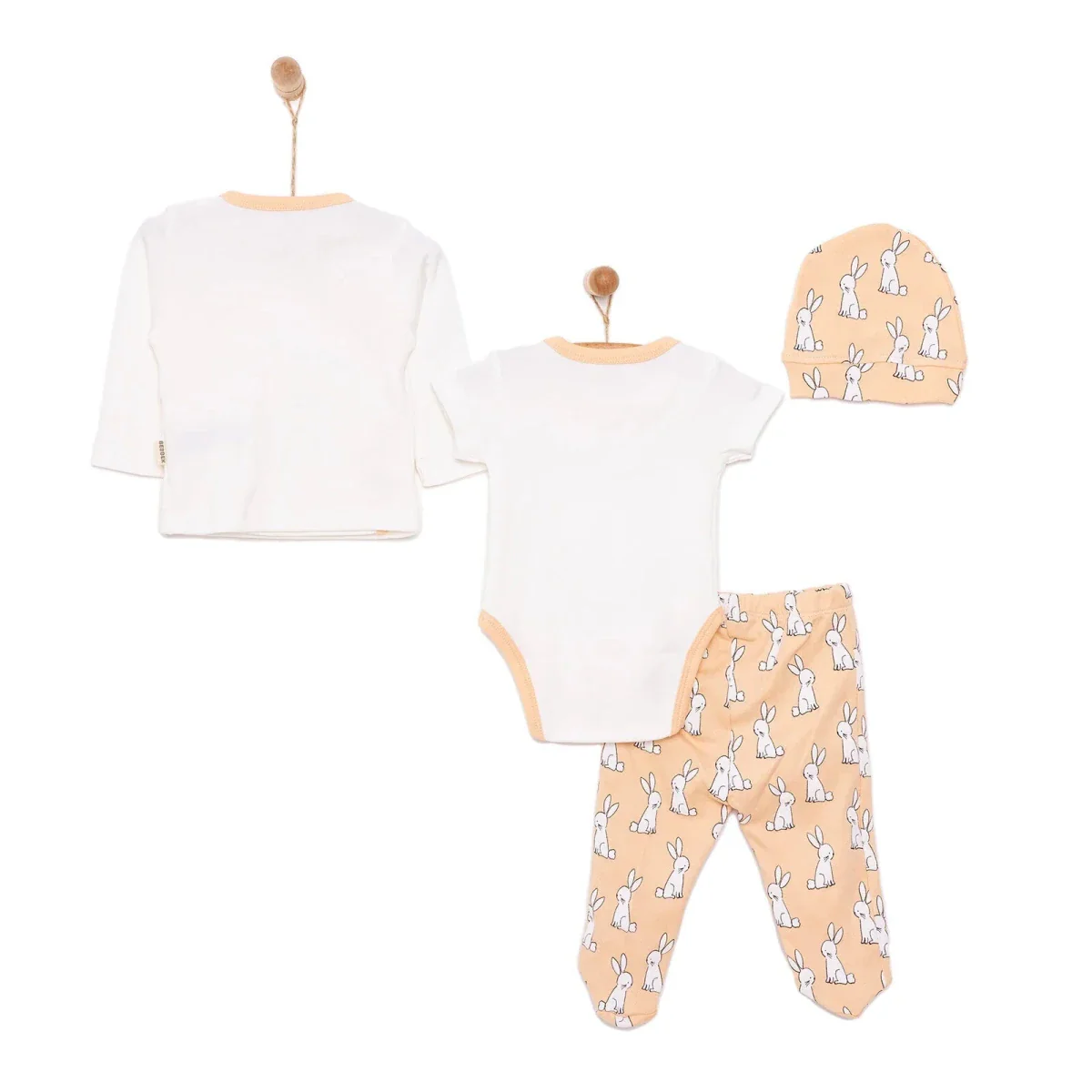 Bebbek Baby Boy 5 Pcs Newborn Starter Set - Ecru - Image 2