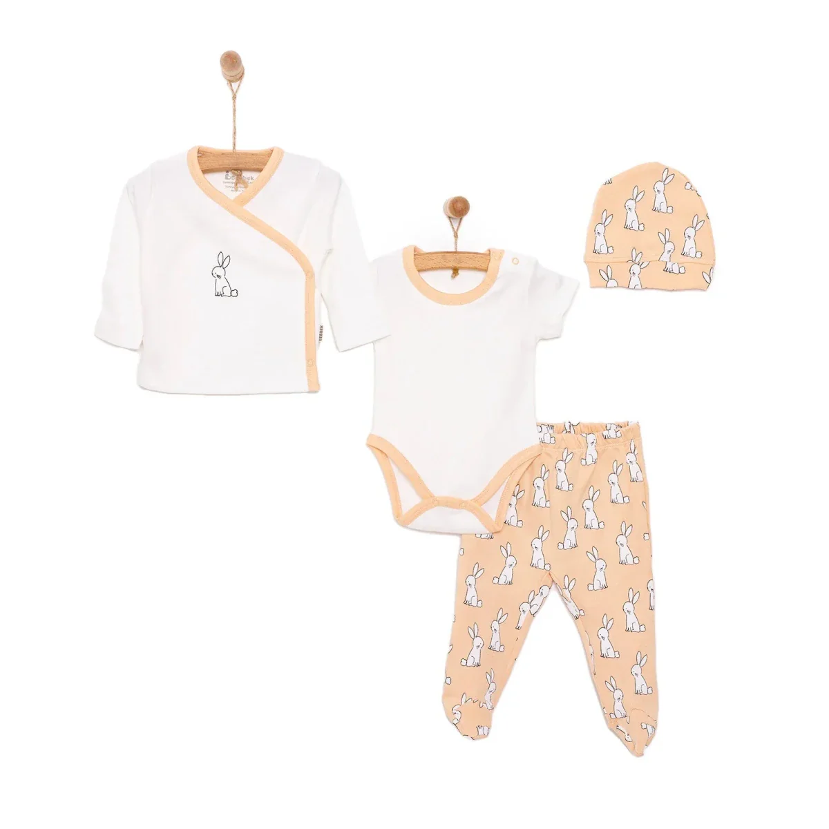 Bebbek Baby Boy 5 Pcs Newborn Starter Set - Ecru - Image 4