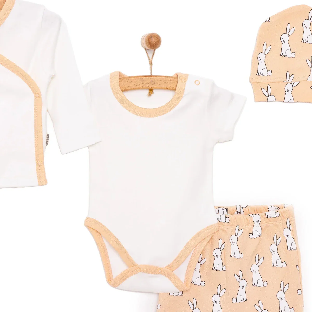 Bebbek Baby Boy 5 Pcs Newborn Starter Set - Ecru - Image 6