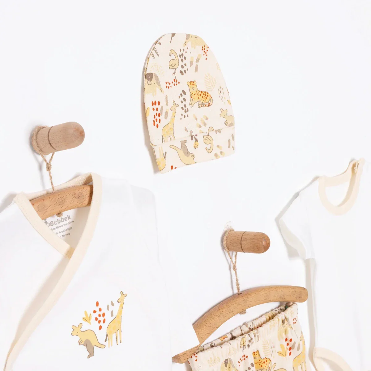 Bebbek Baby Girl 5 Pcs Newborn Starter Set - Ecru - Image 3