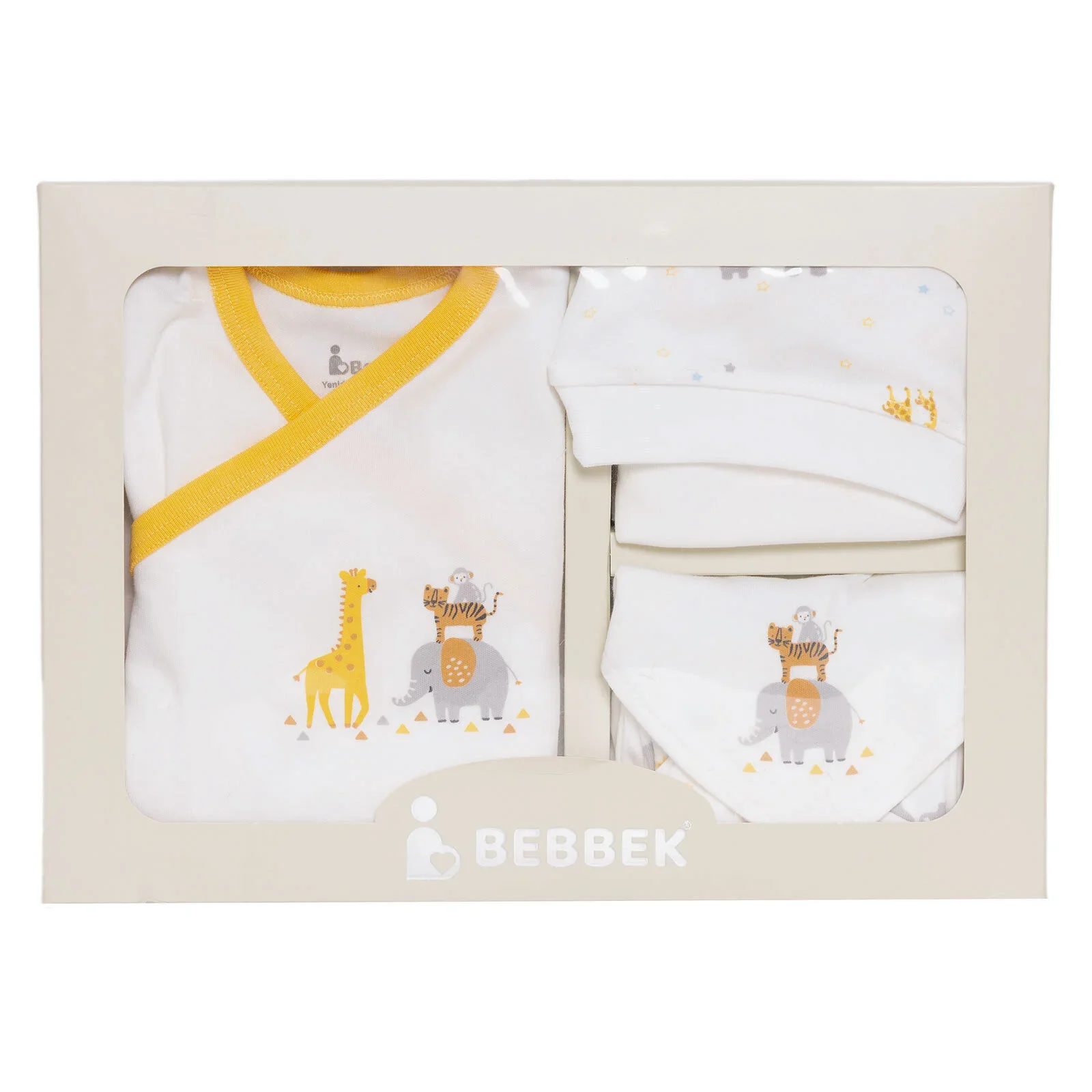 Bebbek Boy 5 Piece Newborn Gift Set - Ecru - Image 10