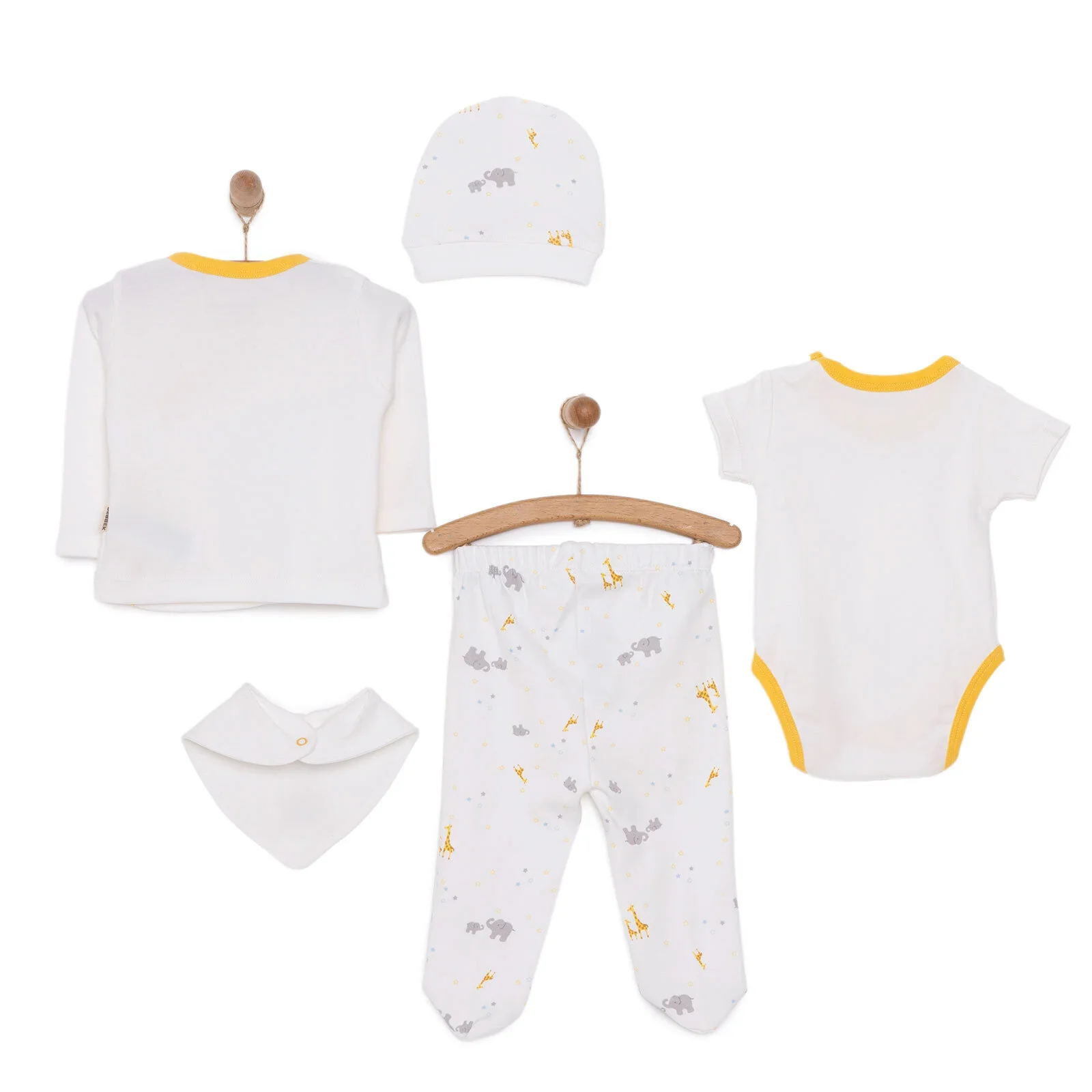 Bebbek Boy 5 Piece Newborn Gift Set - Ecru - Image 2