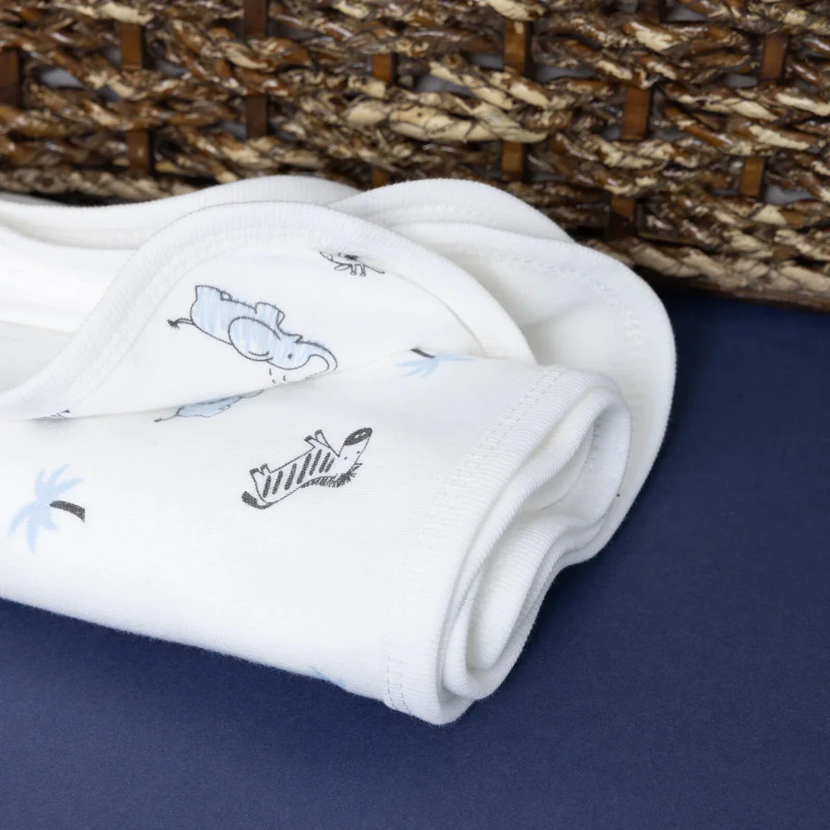 Bebecix Boys Cotton Jersey Blankets - Ecru - Image 4