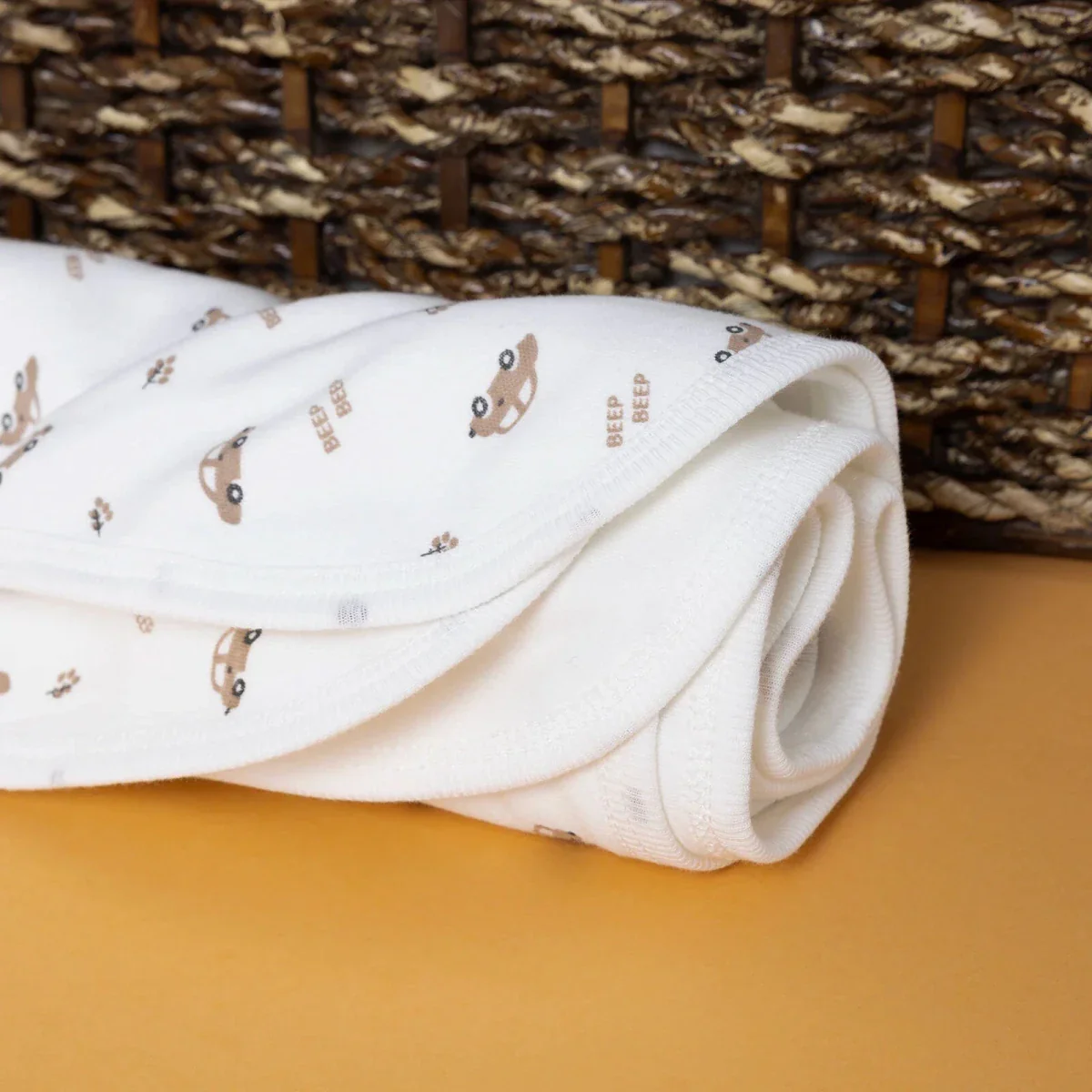 Bebecix Boys Cotton Jersey Blankets - Ecru - Image 6