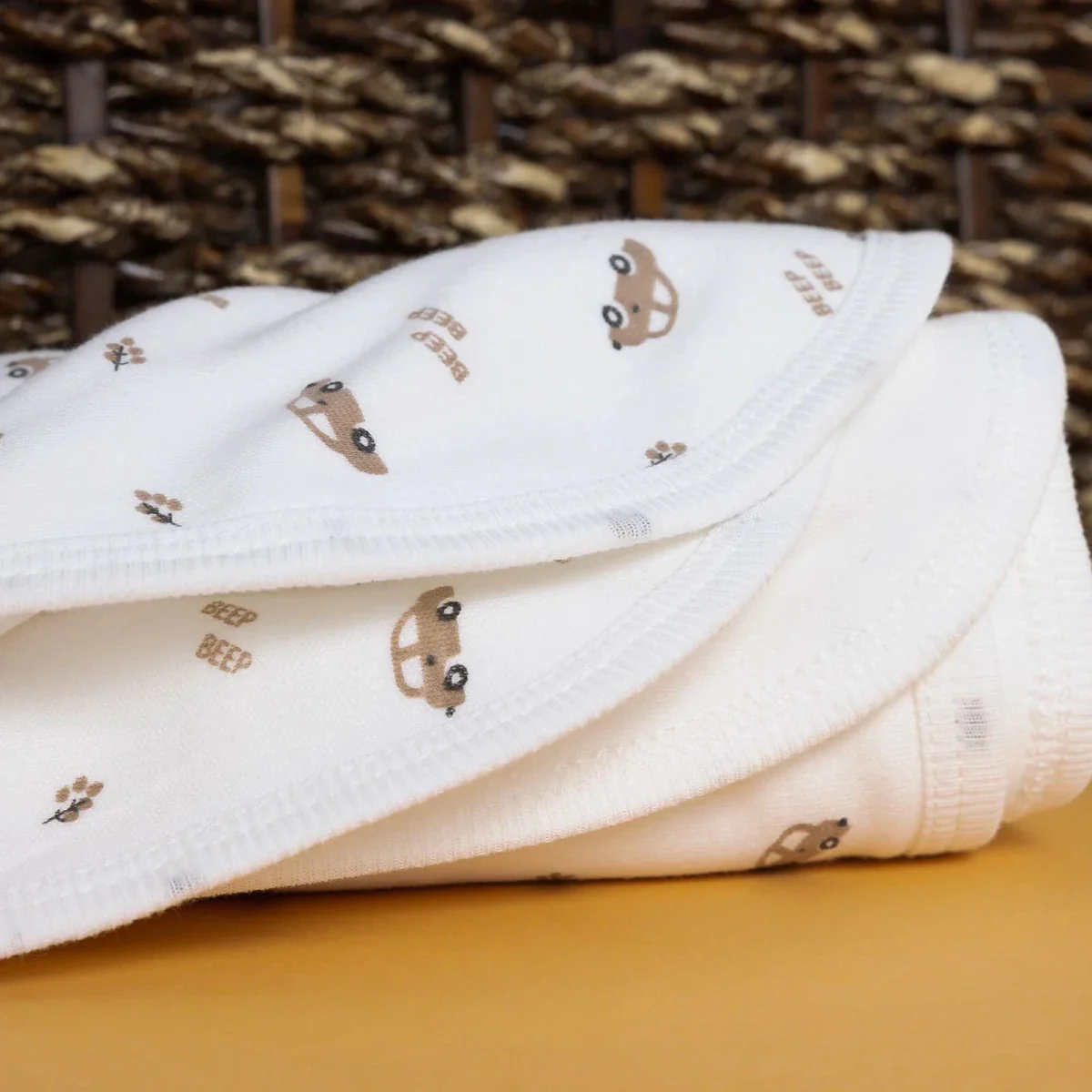 Bebecix Boys Cotton Jersey Blankets - Ecru - Image 7
