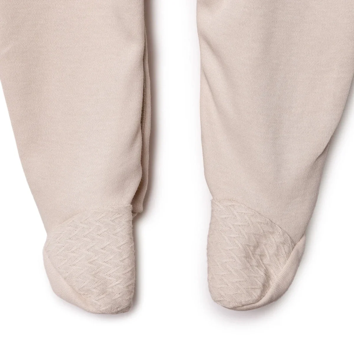 Bebetto Boys Footed Sleepsuit Snap Fastening Little Boss Shirt Collar Full Length Long Sleeve - Beige - Image 7