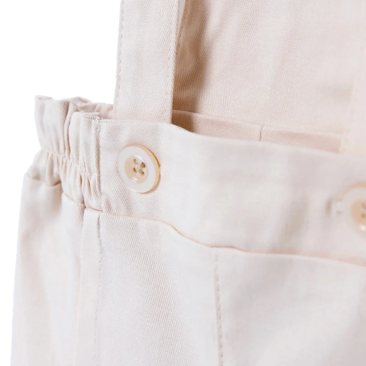 Bebetto Boys Short Dungarees & T-shirt Snap Fastening Little Boss Shirt Collar Short Length Short Sl - Beige - Image 6