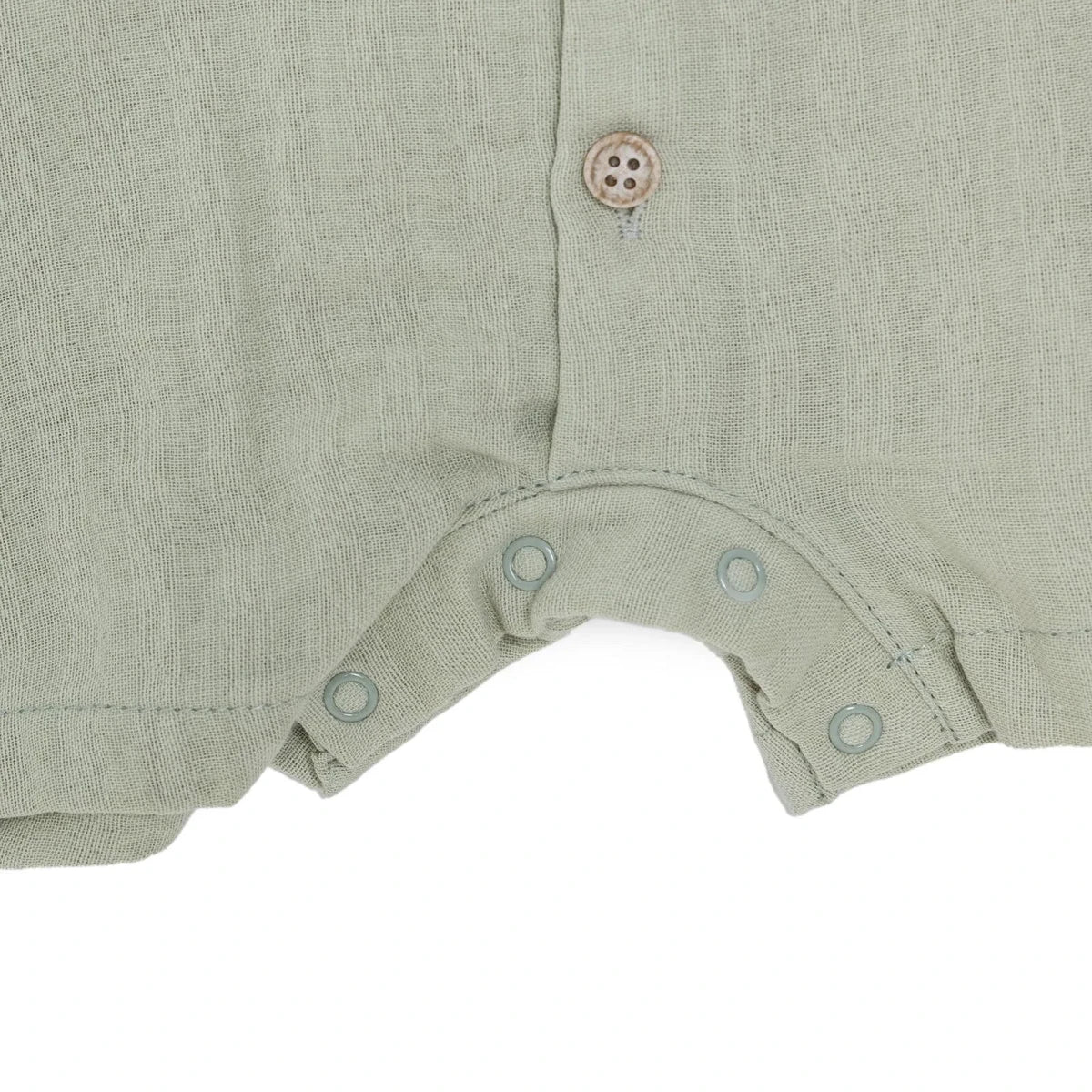 Bebetto Boys Muslin Short Romper - Green - Image 5