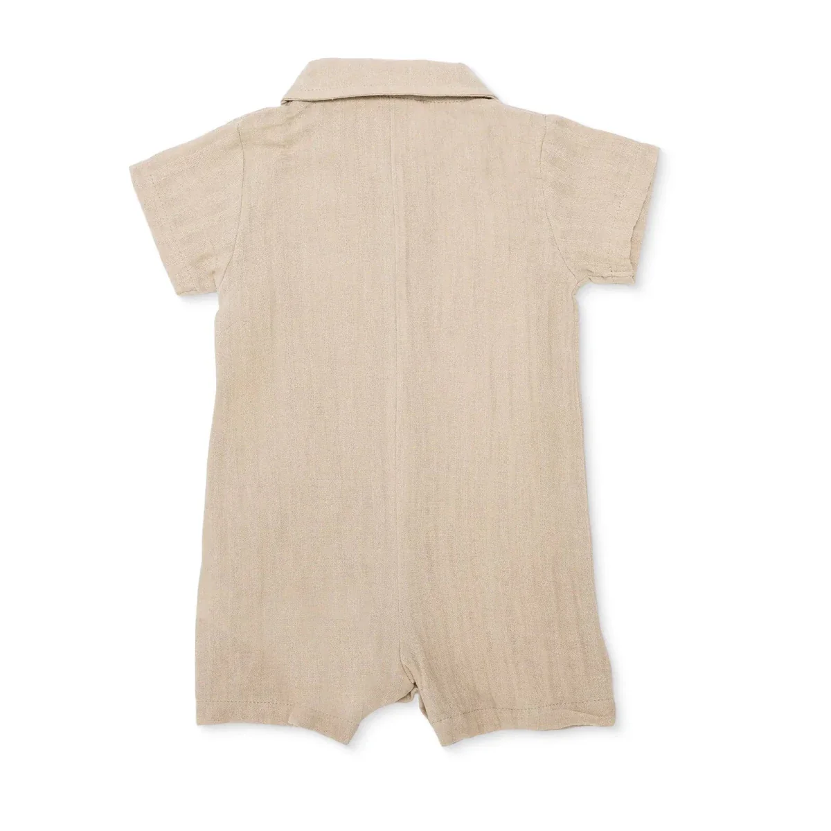 Bebetto Boys Muslin Short Romper - Beige - Image 2